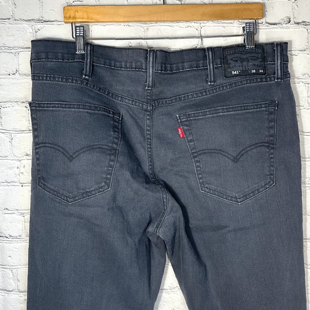 Levi's Levi’s Men’s 541 Black Straight Leg Jeans Denim W38 x L34 Size US 38 / EU 54 - 5 Thumbnail