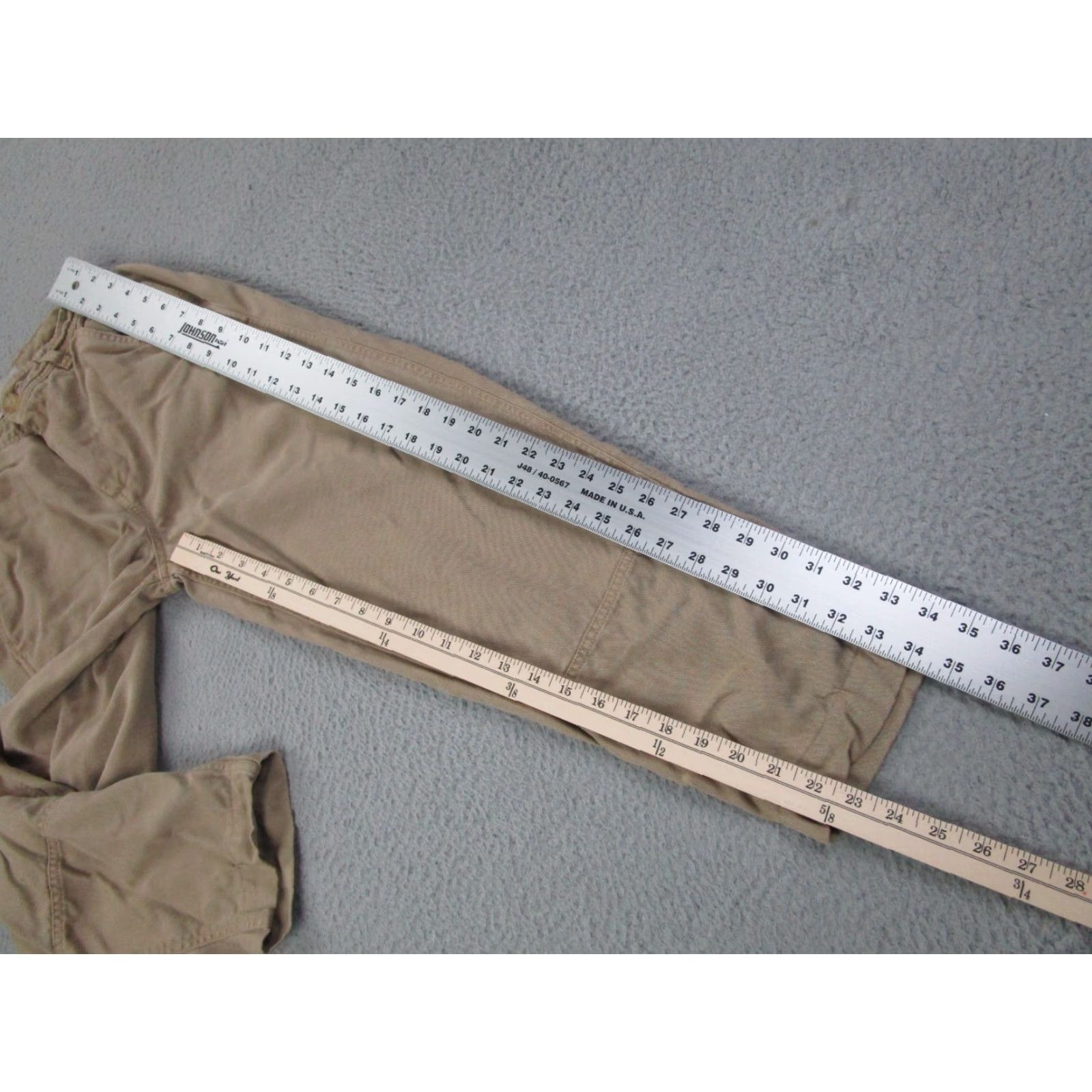 Everlane Everlane Pants Womens 00 Beige Army Military Twill High Rise Khakis Long Pants Size 26" / US 2 / IT 38 - 3 Thumbnail