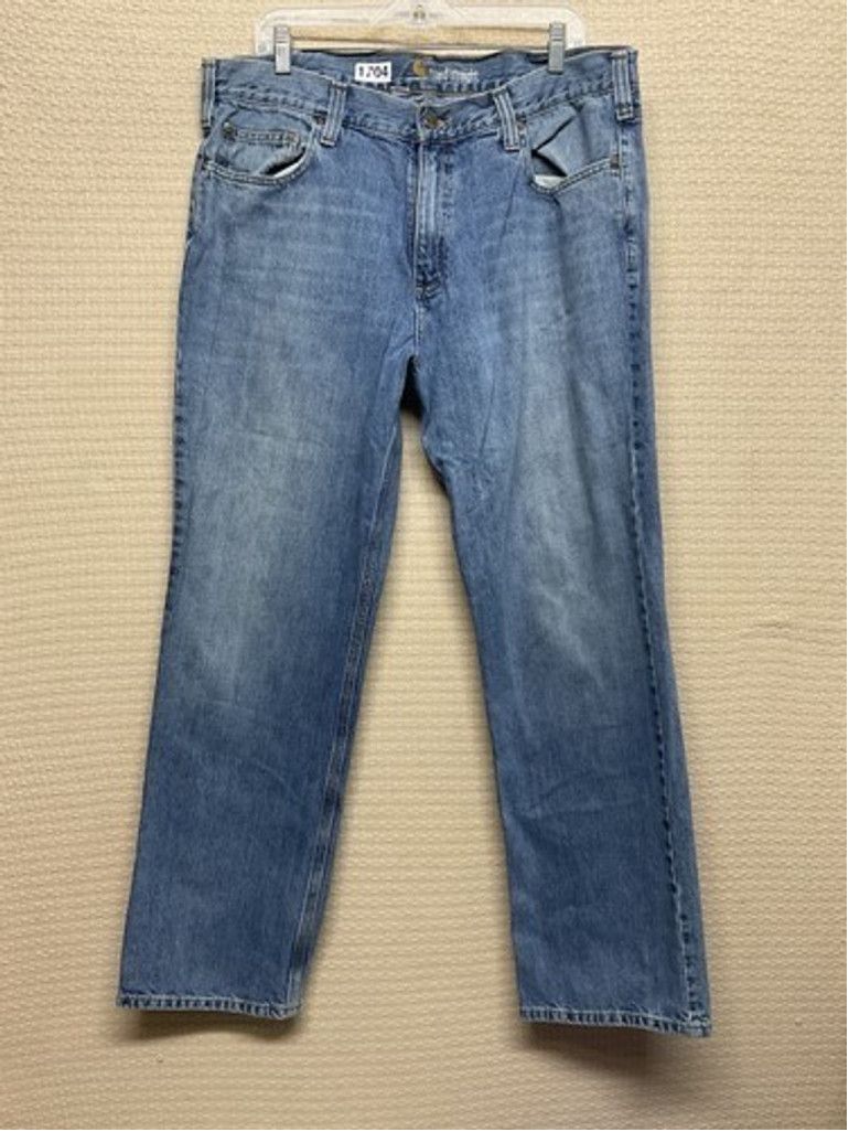 Carhartt Carhartt Blue Denim Relaxed Fit Straight Leg Jeans Men 38x32 Size US 38 / EU 54 - 8 Thumbnail