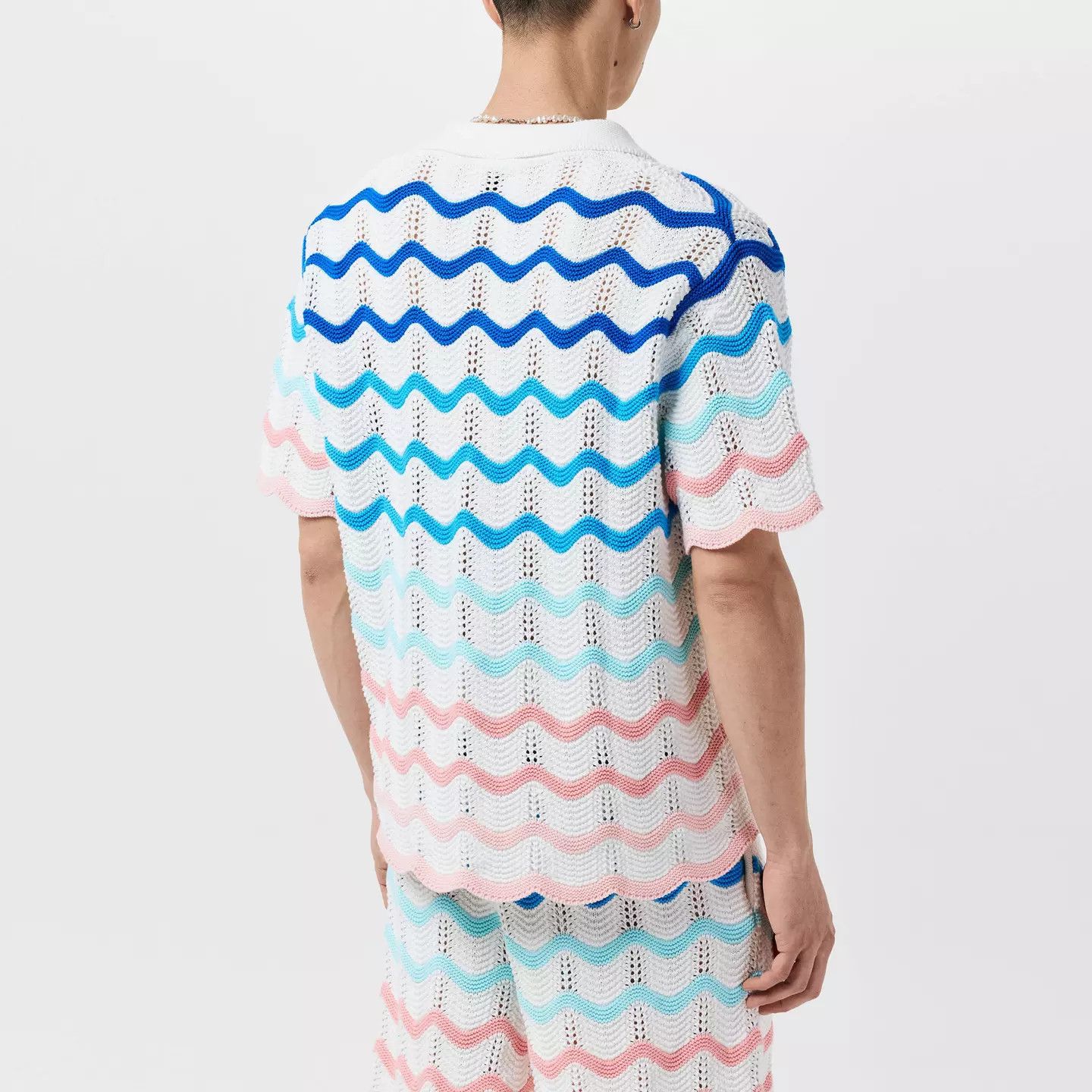 Casablanca o1g2r1mq0426 Gradient Wave Crochet Shirt in Multicolor Size US L / EU 52-54 / 3 - 4 Thumbnail