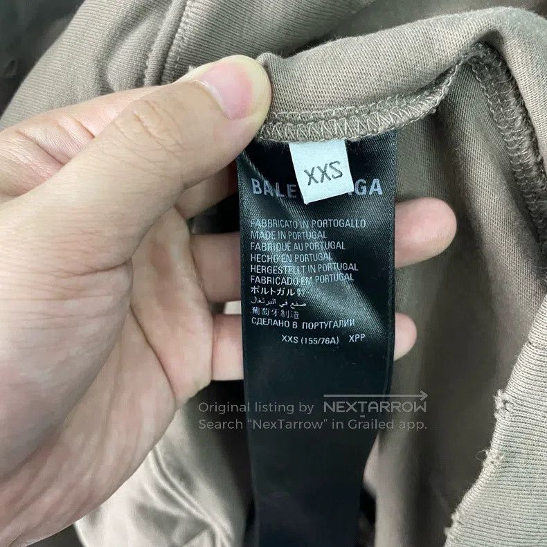 Balenciaga Balenciaga Destroyed Khaki Logo Hoodie Jacket Size US XXS / EU 40 - 4 Thumbnail