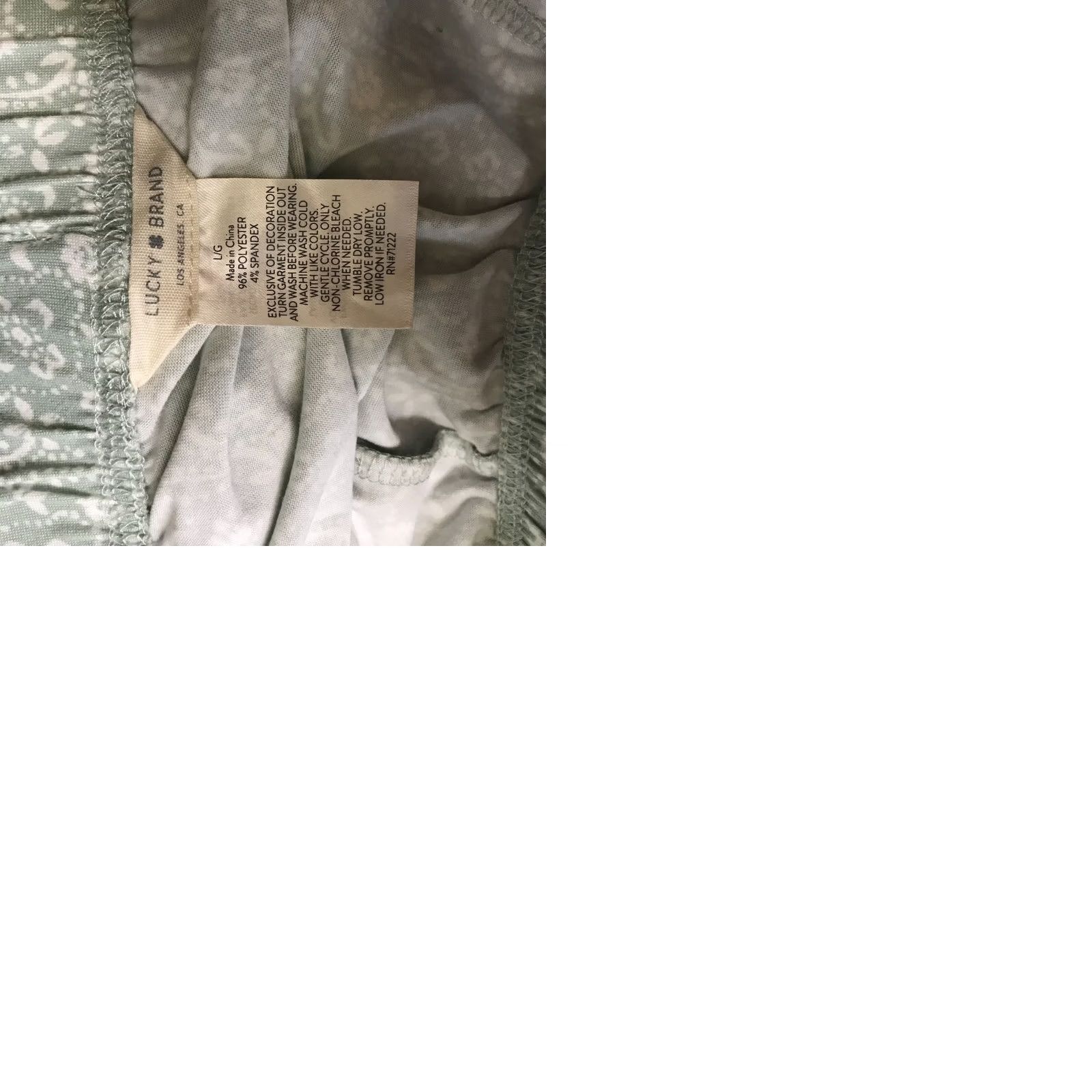 Lucky Brand LUCKY BRAND Pajama Set Womens Large Green 2 PIECE Size ONE SIZE - 10 Thumbnail