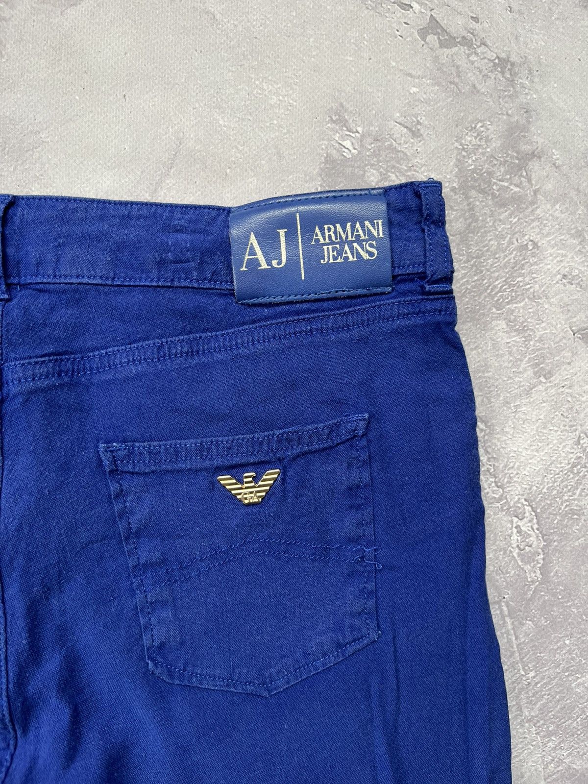 Giorgio Armani Armani Jeans Linen Lino-flex Pants Blue Size 32 Size 32" / US 10 / IT 46 - 6 Thumbnail