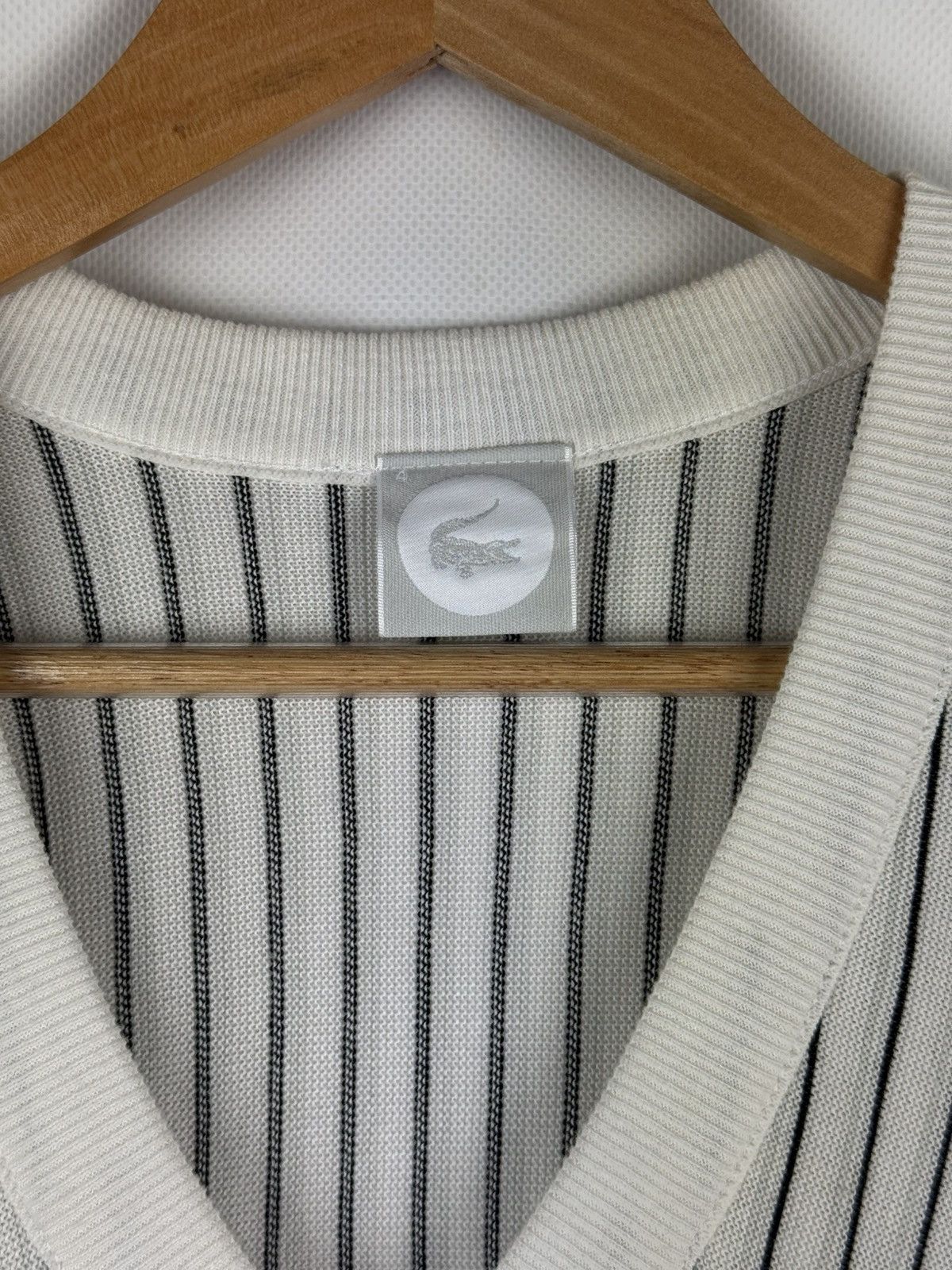 Lacoste Lacoste Limited Edition 75 Anniversary Striped Vest Sweater Size US L / EU 52-54 / 3 - 9 Thumbnail