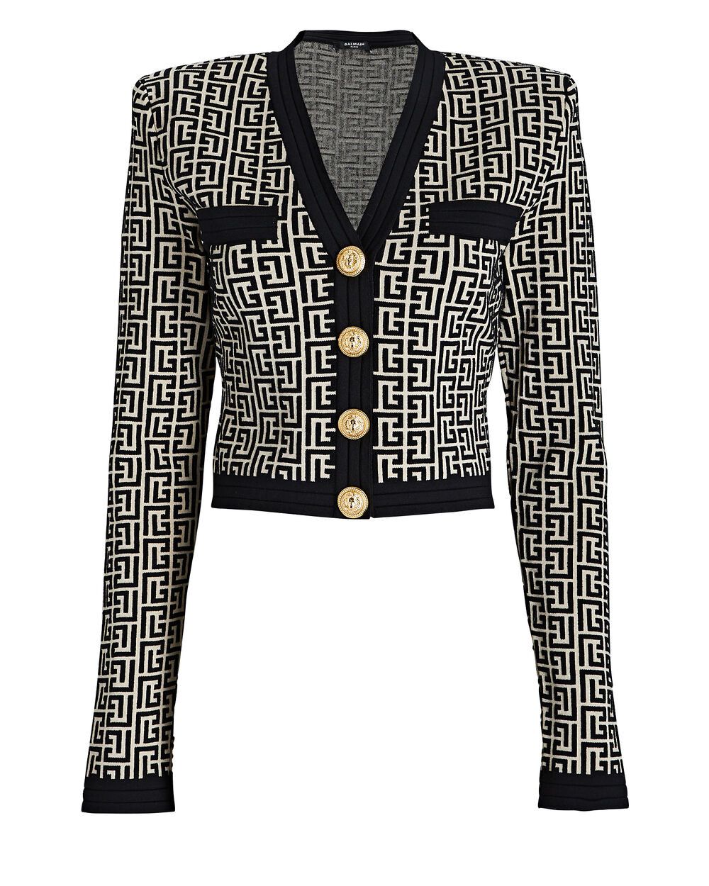 Balmain o1w1db10624 Cardigan in Blue Size S / US 4 / IT 40 - 1 Thumbnail