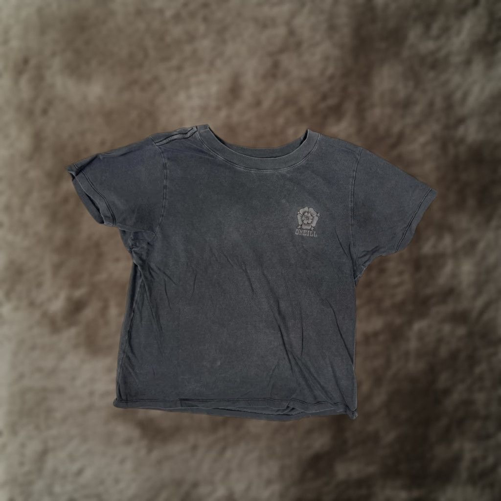 O'Neill O'Neill T-Shirt Womens Small Gray Cropped Floral Boho Peace Snake Graphic Crew Neck Short Sleeve XSmall? Size S / US 4 / IT 40 - 1 Thumbnail
