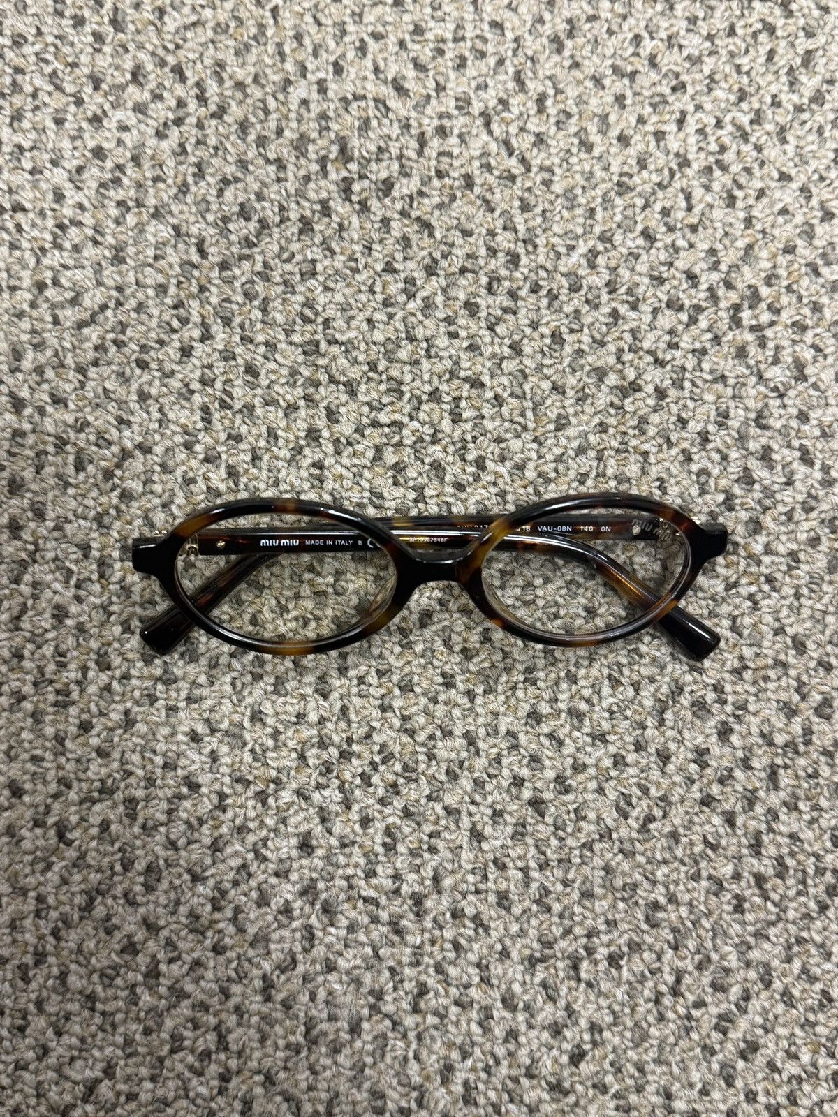 Miu Miu Miu Miu Oval Tortoiseshell Glasses Size ONE SIZE - 3 Thumbnail