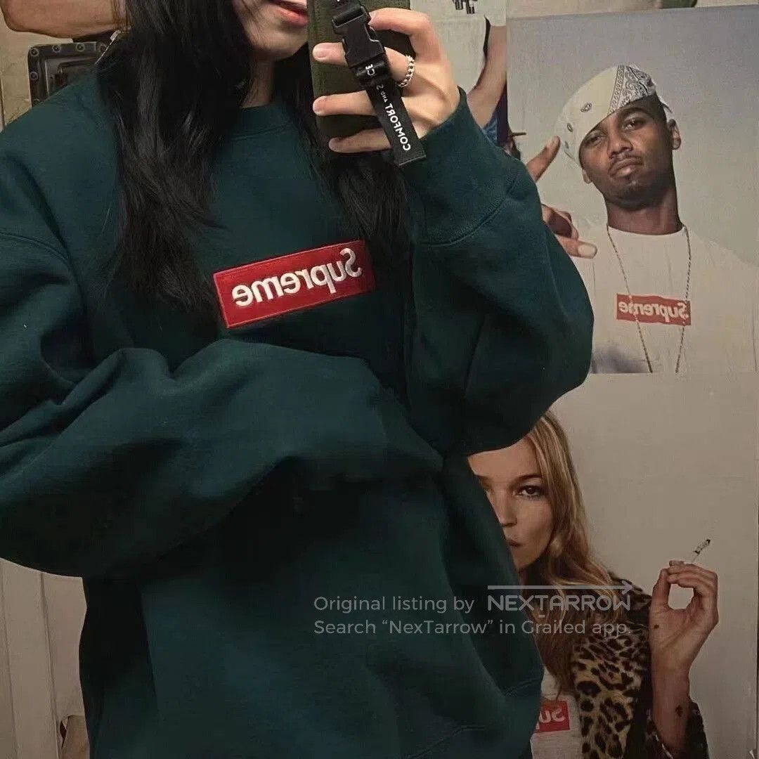 Supreme Supreme Logo Crewneck Sweatshirt and Beanie. Size US M / EU 48-50 / 2 - 2 Thumbnail