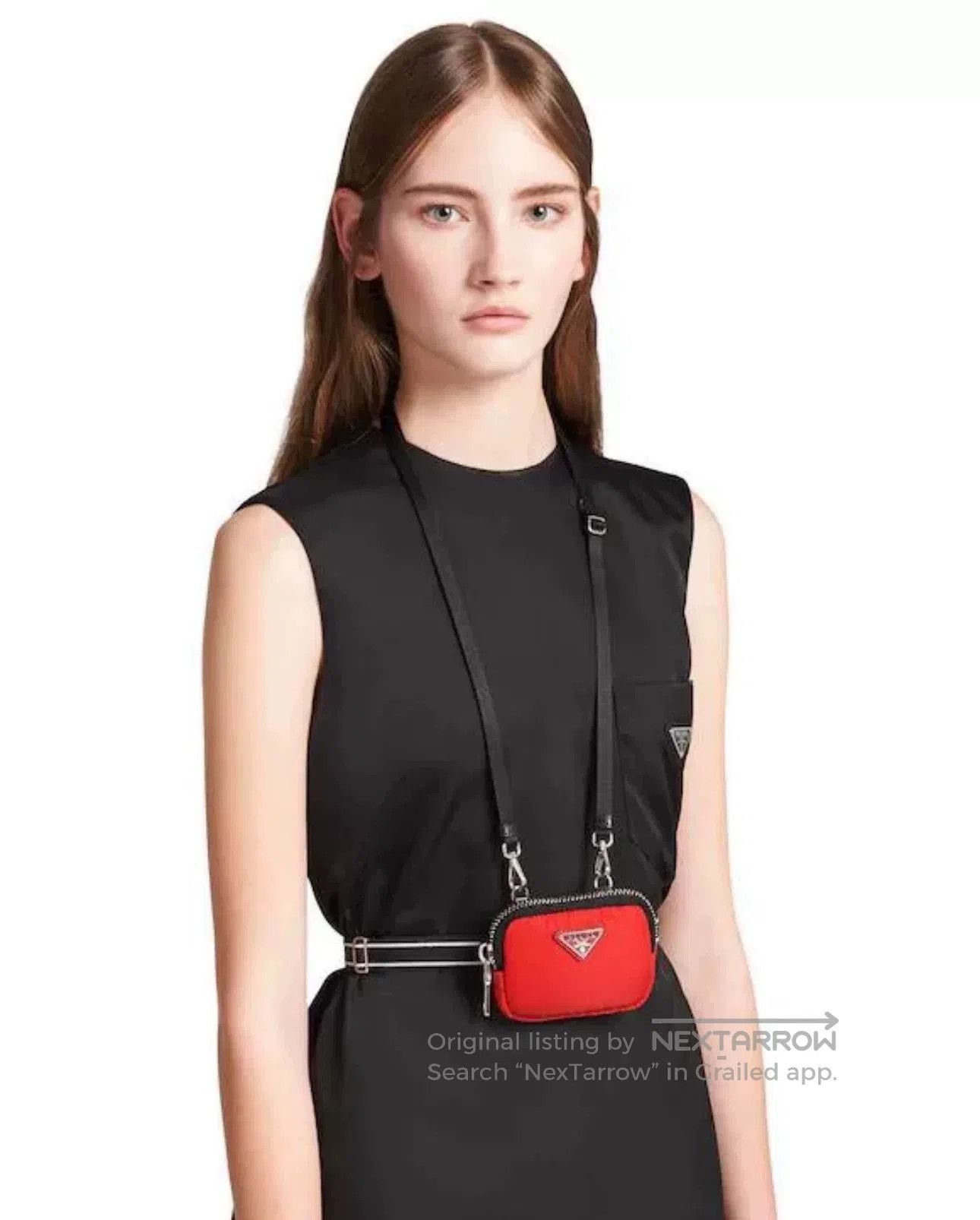Prada Prada Nylon Cargo Small Pouch with Lanyard. Size ONE SIZE - 9 Thumbnail