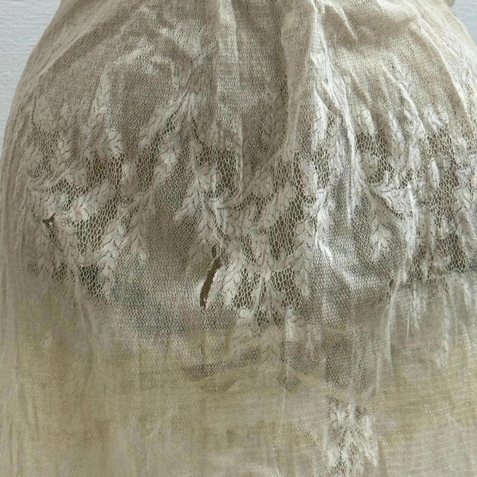 Other Antique 1910s Edwardian Tea Gown XS White Cotton Lace Dress Size XS / US 0-2 / IT 36-38 - 4 Thumbnail