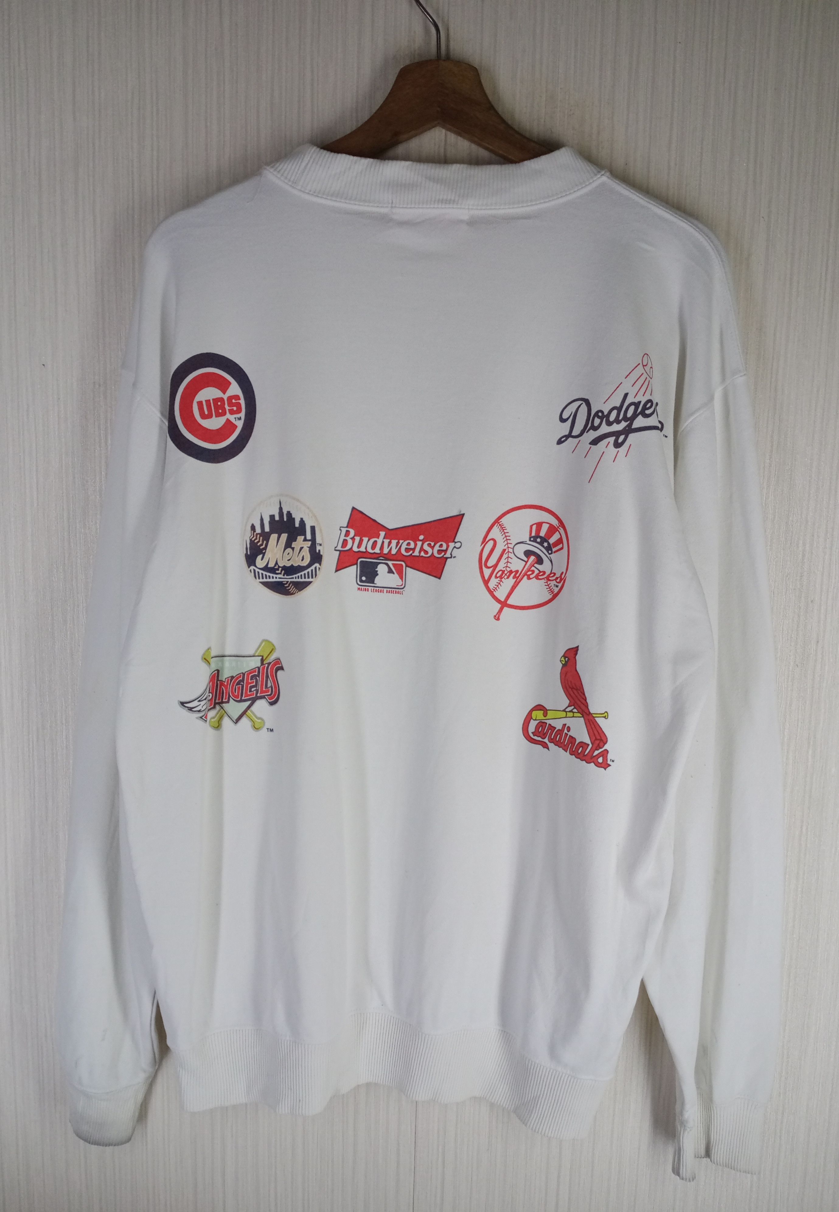 Budweiser Vintage 90s Budweiser All Logo Sponsor MLB Team Sweatshirt Size US L / EU 52-54 / 3 - 2 Thumbnail