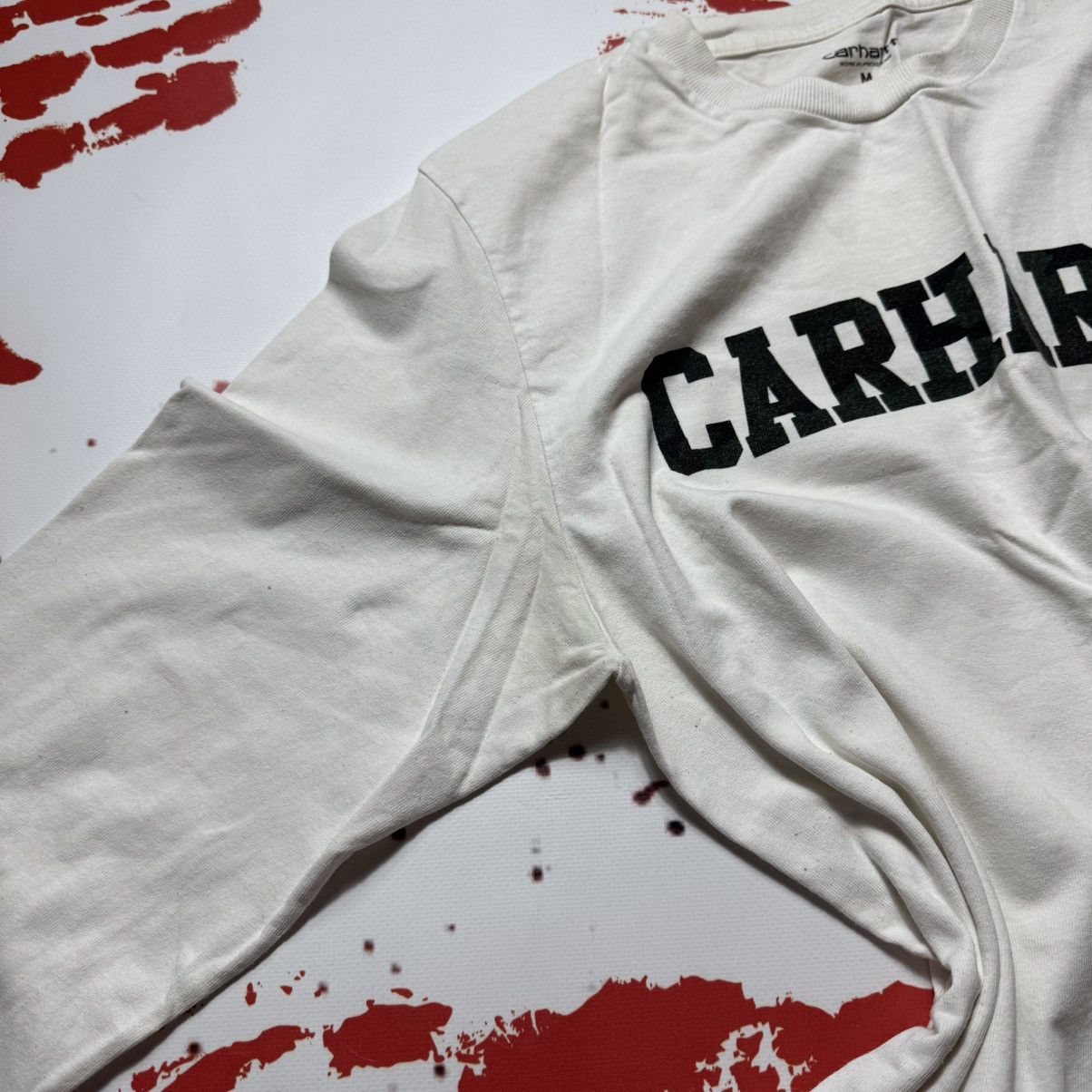 Carhartt × Vintage vintage 90s carhartt big logo longsleeve y2k workwear Size US M / EU 48-50 / 2 - 7 Thumbnail
