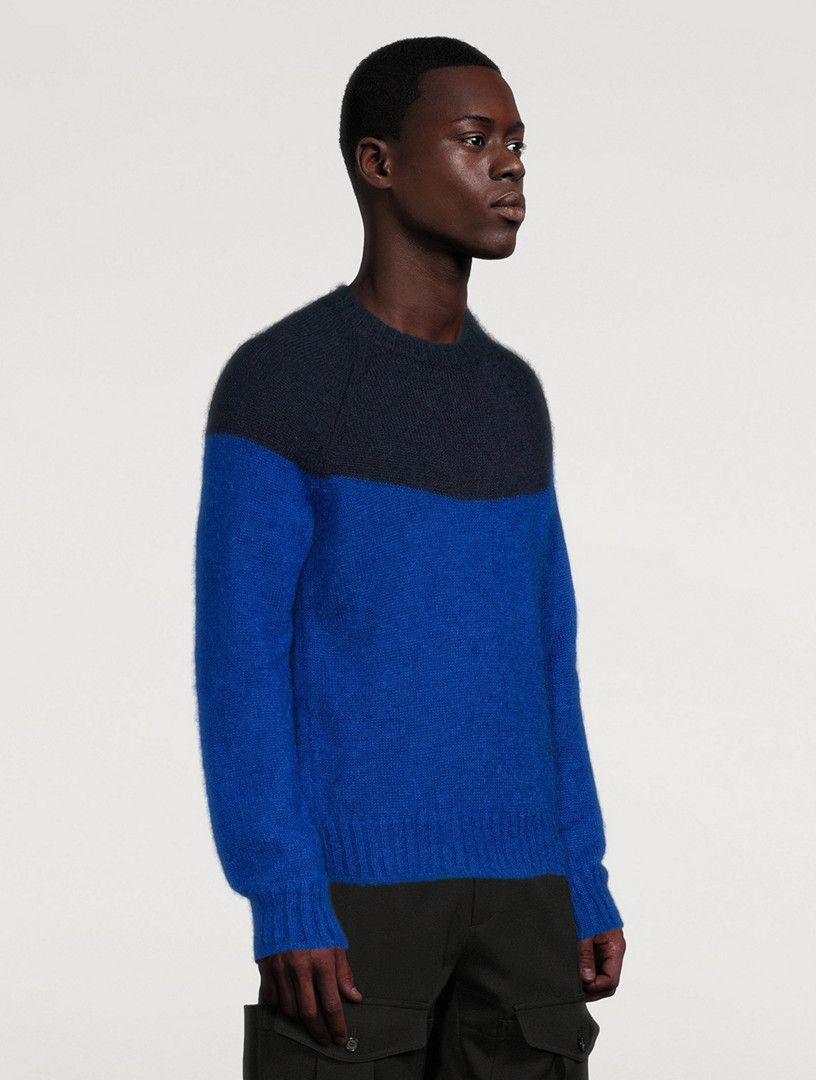 Alexander McQueen o1y1024 Sweater in Blue/Black Size US S / EU 44-46 / 1 - 4 Thumbnail