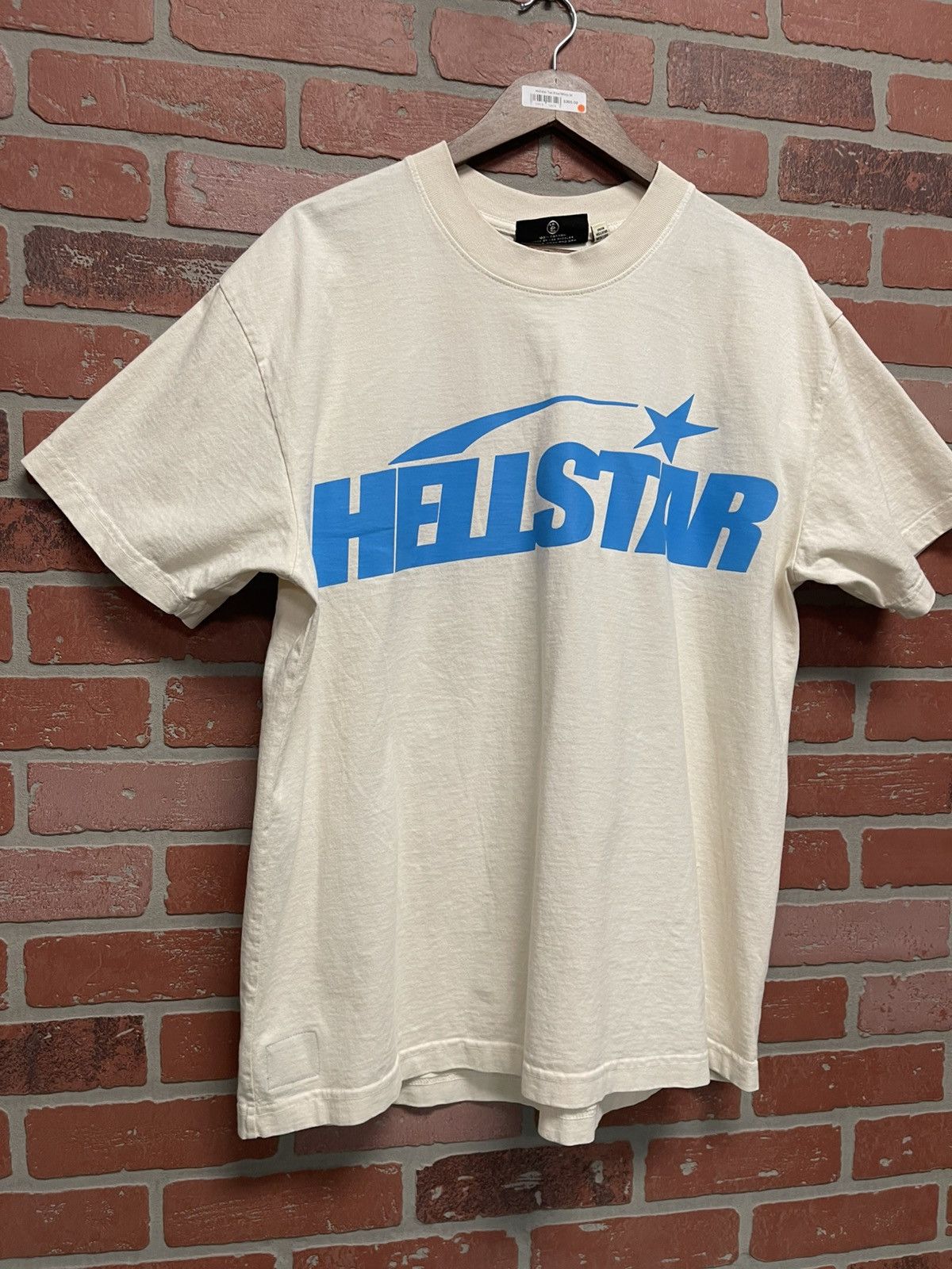 HELLSTAR Size M - Hellstar Classic Tee Shirt White/Blue Print Size US M / EU 48-50 / 2 - 2 Thumbnail
