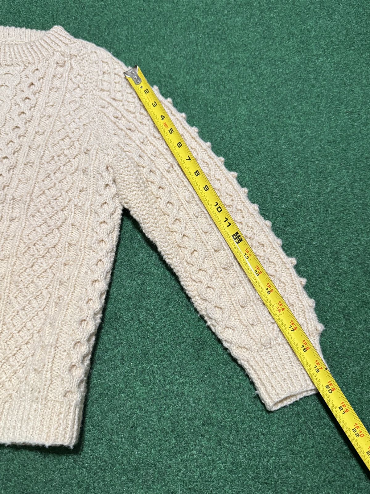 Vintage True Vintage Fisherman Cable Knit Sweater 17x23 Wool Size XS / US 0-2 / IT 36-38 - 8 Thumbnail