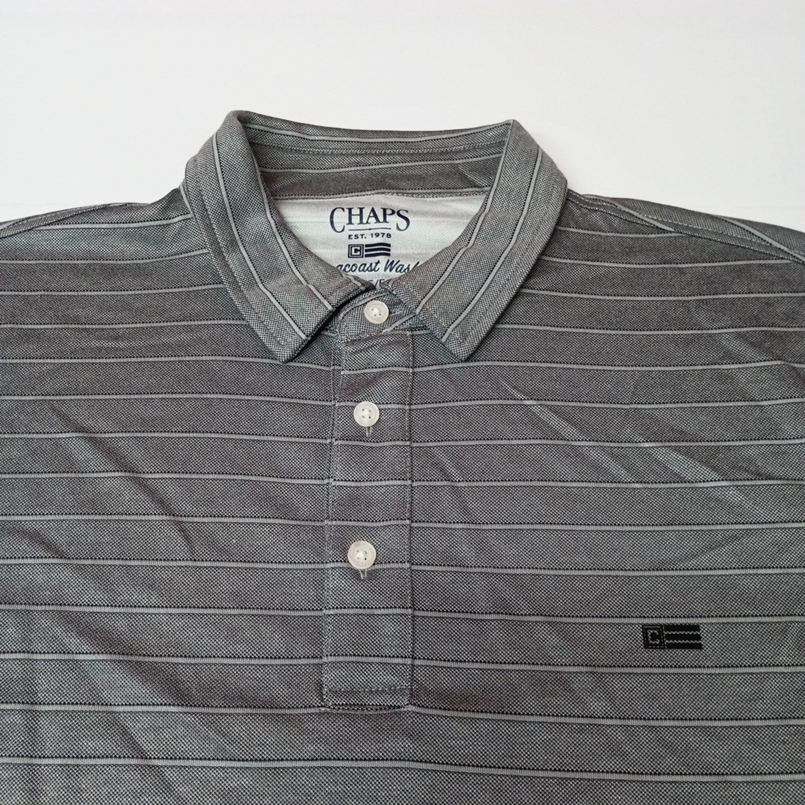 Chaps Chaps Milton Polo Shirt Men's XL Gray Seacoast Wash Soft Size US XL / EU 56 / 4 - 2 Thumbnail