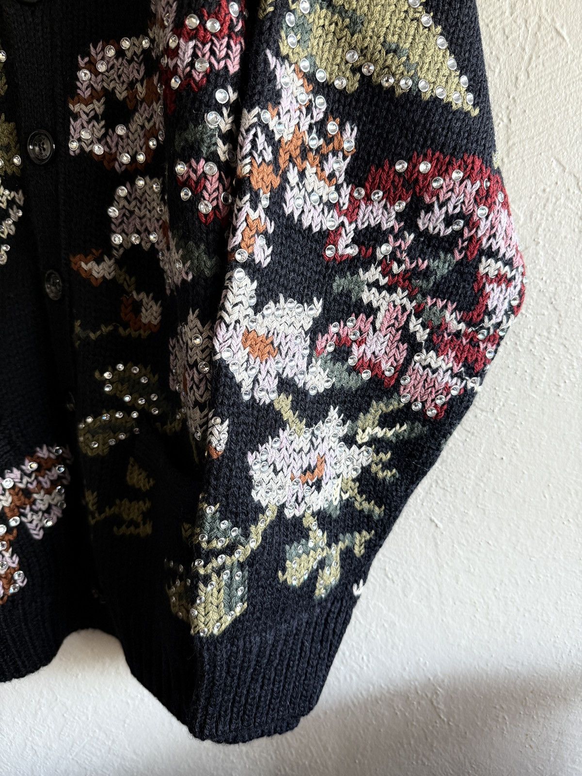 Celine × Hedi Slimane $4500 Celine studded heavy knit cardigan Hedi Slimane Size US L / EU 52-54 / 3 - 5 Thumbnail