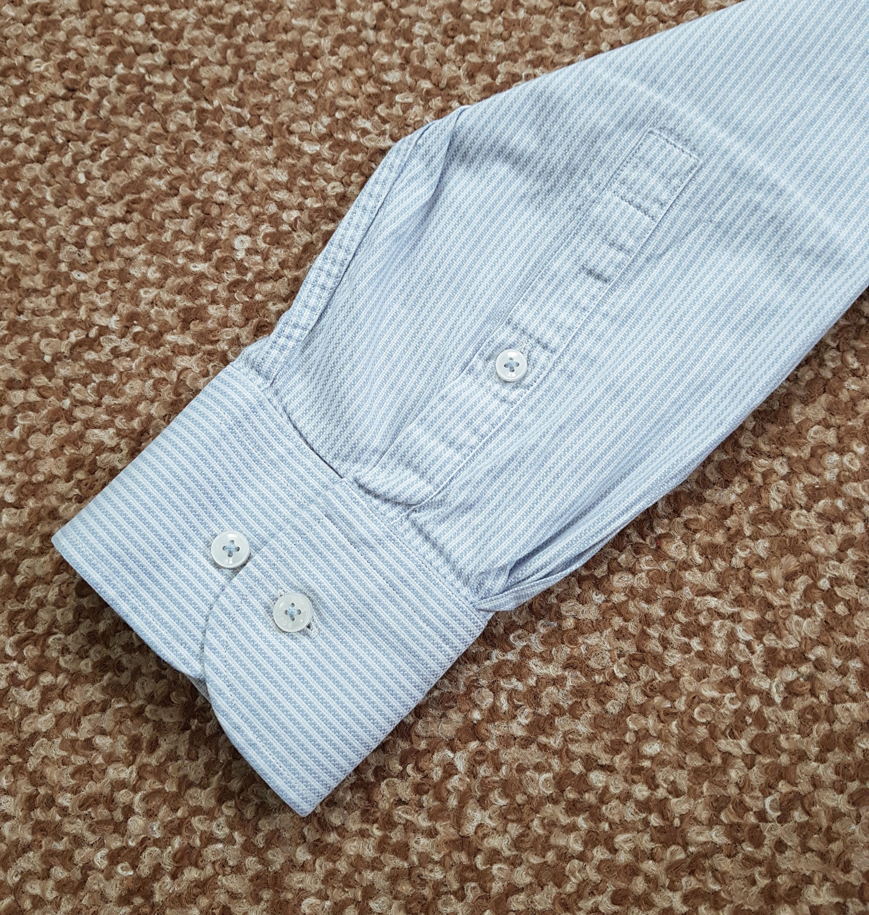 Hugo Boss Hugo Boss Stripe Shirt H-HANK-spread-C1-222 sz 41/16 L Slim Size US L / EU 52-54 / 3 - 3 Thumbnail