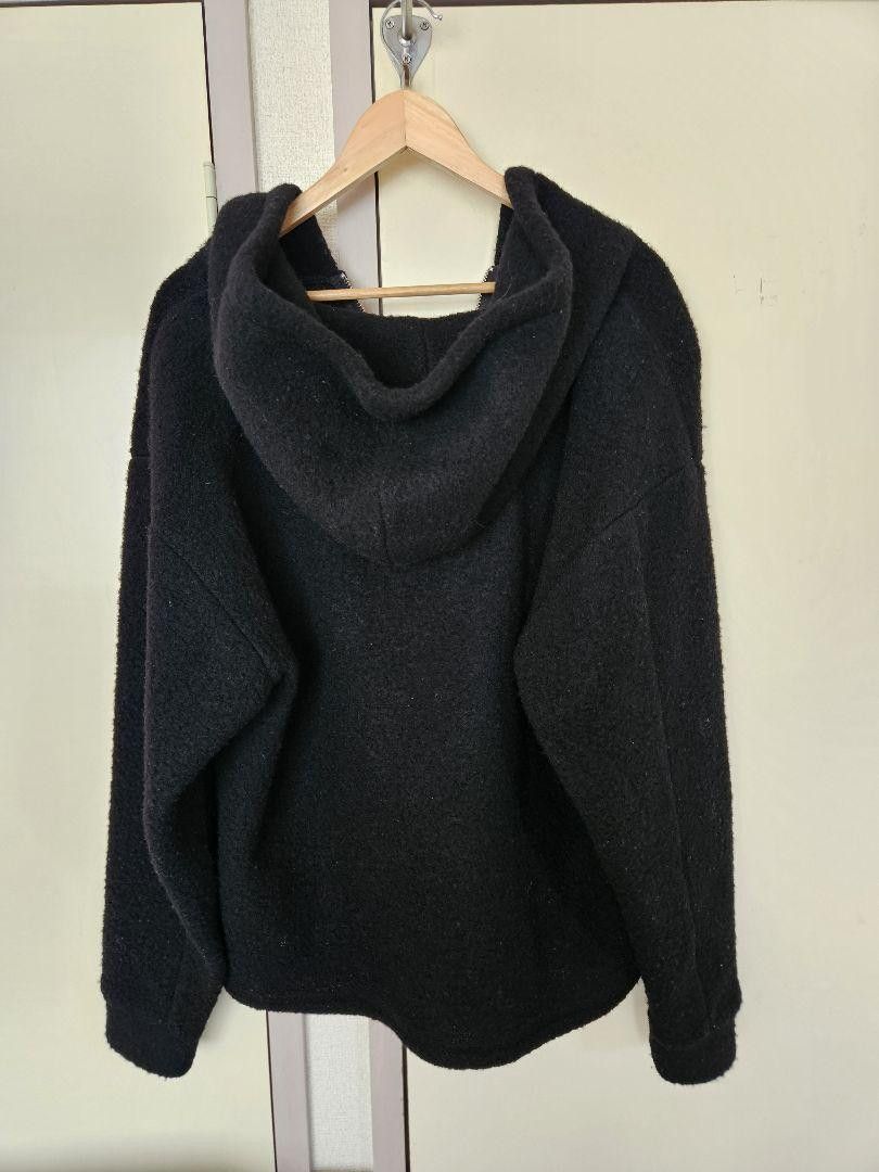 Number (N)ine Logo Half Zip Wool Hoodie Size US M / EU 48-50 / 2 - 2 Thumbnail