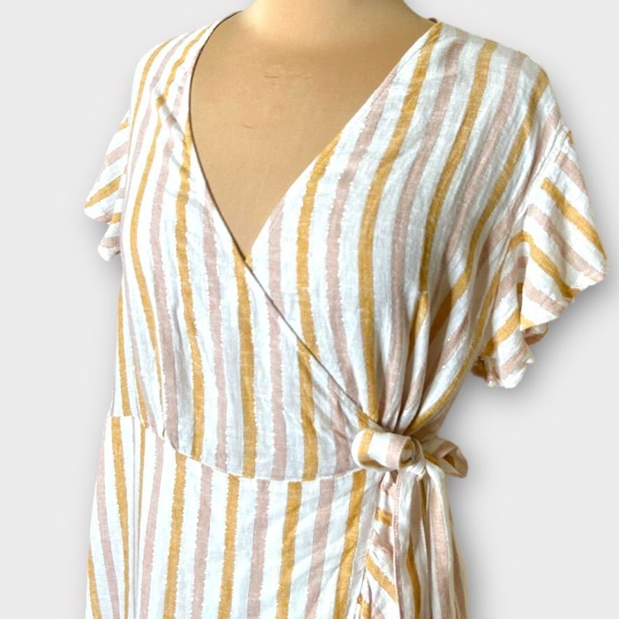 Rails RAILS Brigitte Ruffled Wrap Dress M Metallic Striped Multi L Size M / US 6-8 / IT 42-44 - 5 Thumbnail