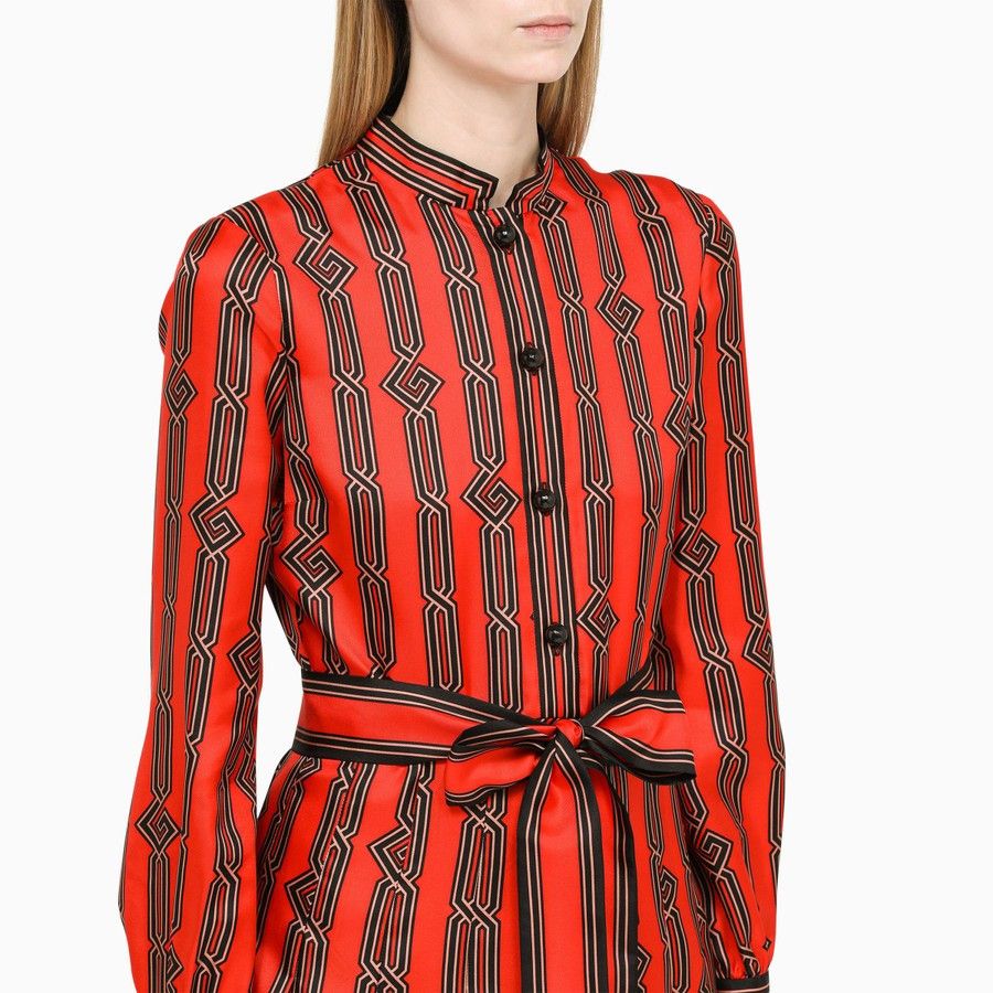 Gucci o1d2blof0824 Printed Silk Chemisier in Multicolor Size S / US 4 / IT 40 - 4 Thumbnail