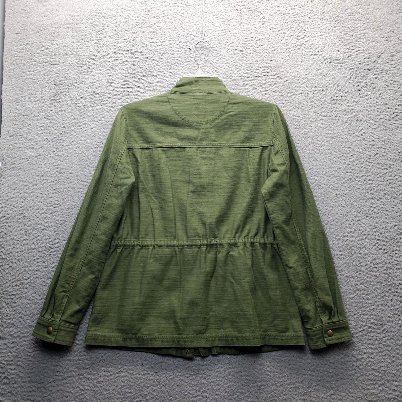 J.Crew J.CREW Womens Small Green Long Sleeve Jacket Cinch Snap Front Inside Zip Size S / US 4 / IT 40 - 2 Thumbnail