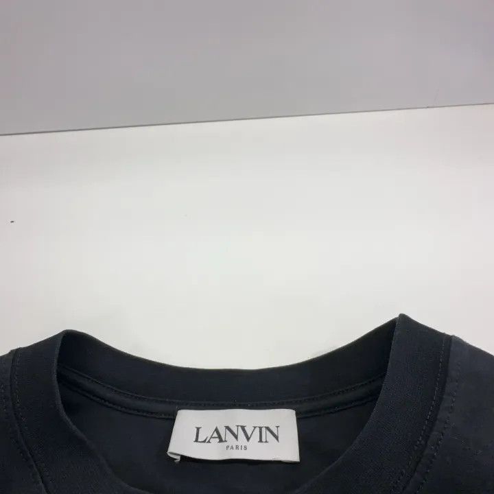 Lanvin Lanvin Black Logo Embroidered Casual T-Shirt -2508 Size US S / EU 44-46 / 1 - 1 Thumbnail