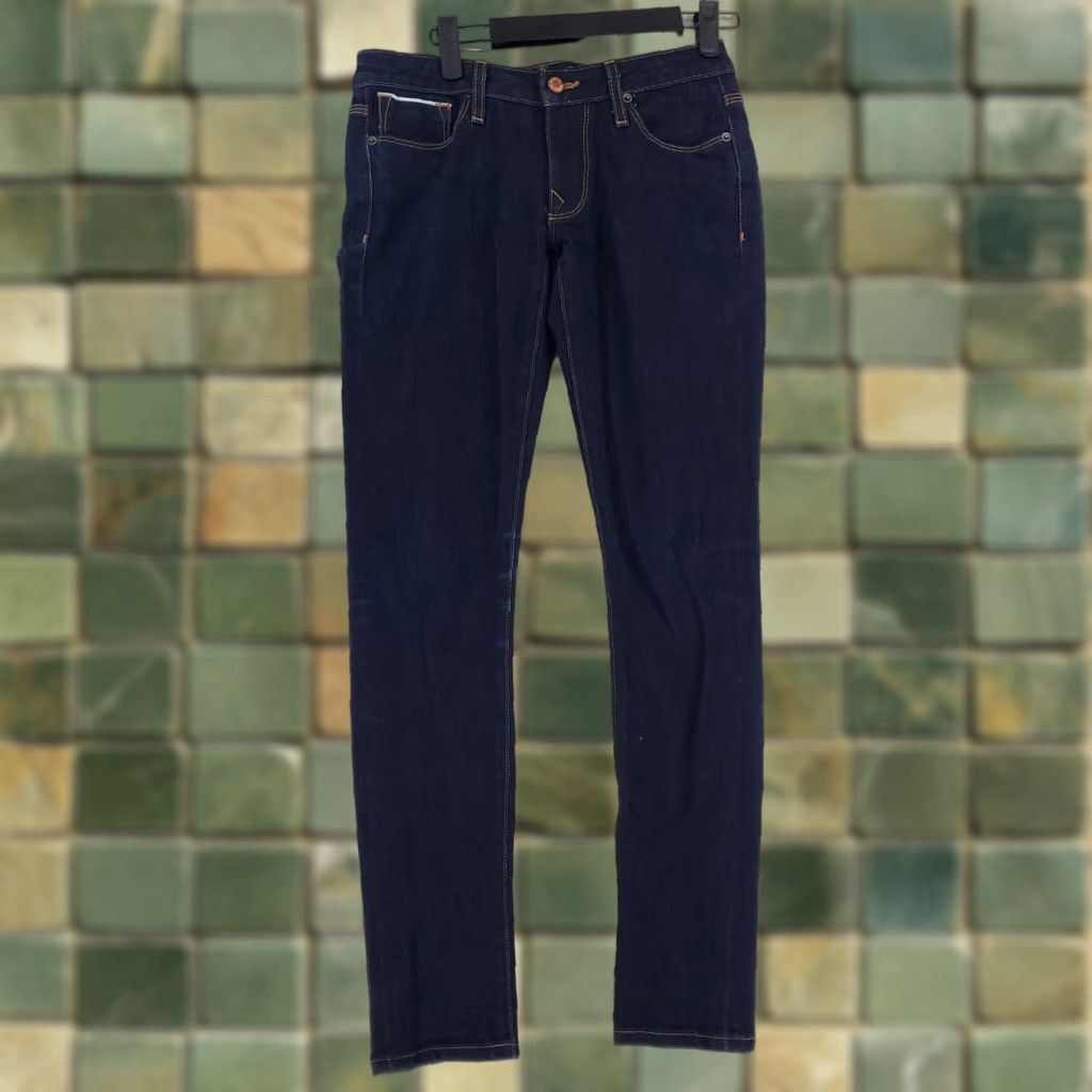 Vintage BALDWIN Jeans Skinny Selvedge Blue Mens 31 Inseam 32 Skinny 31x32.5 Actual 27? Size US 31 - 1 Thumbnail
