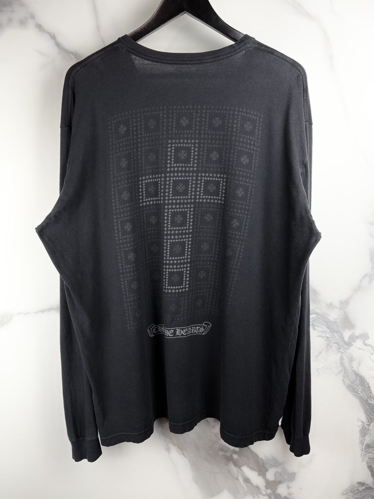 Chrome Hearts Chrome Hearts Vintage Faded Plus Cross Longsleeve Tshirt Size US XXL / EU 58 / 5 - 1 Thumbnail