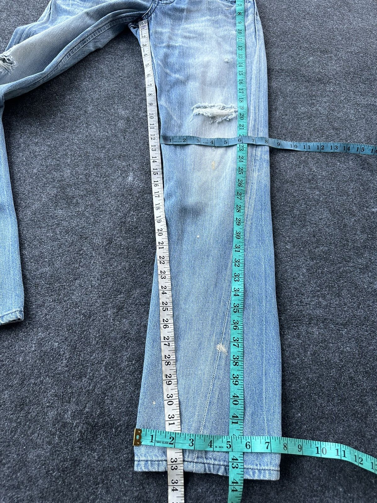 Edwin × If Six Was Nine × Vintage Vintage Edwin Blue Trip Distressed Hawaian Denim D166 Size US 28 / EU 44 - 11 Thumbnail
