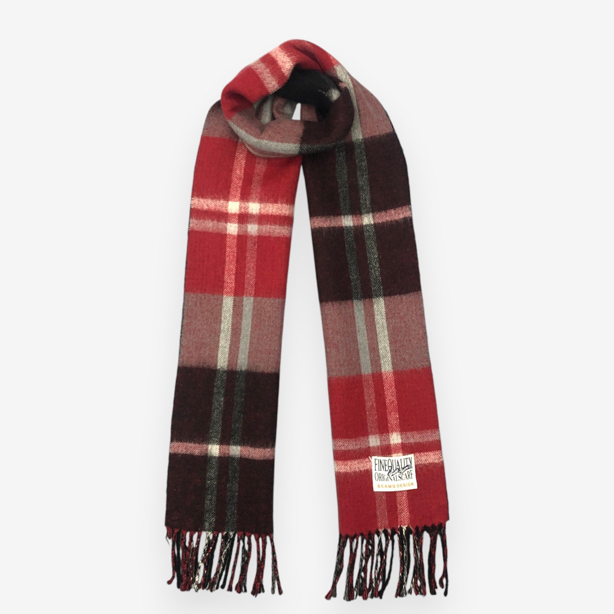 Japanese Brand Vintage Beams Scarf Muffler Wool Plaid Winter Scarves Size ONE SIZE - 1 Thumbnail