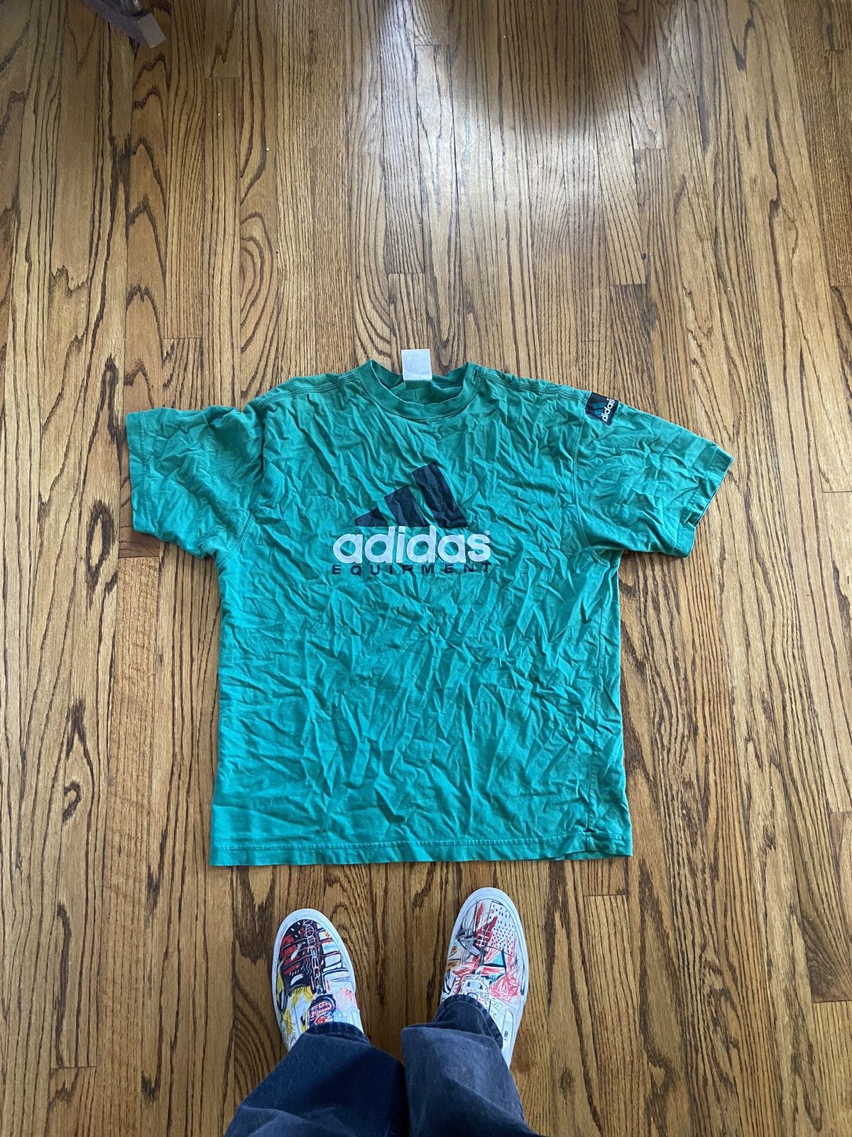 Adidas × Vintage Vintage adidas equipment t shirt Size US XL / EU 56 / 4 - 1 Thumbnail
