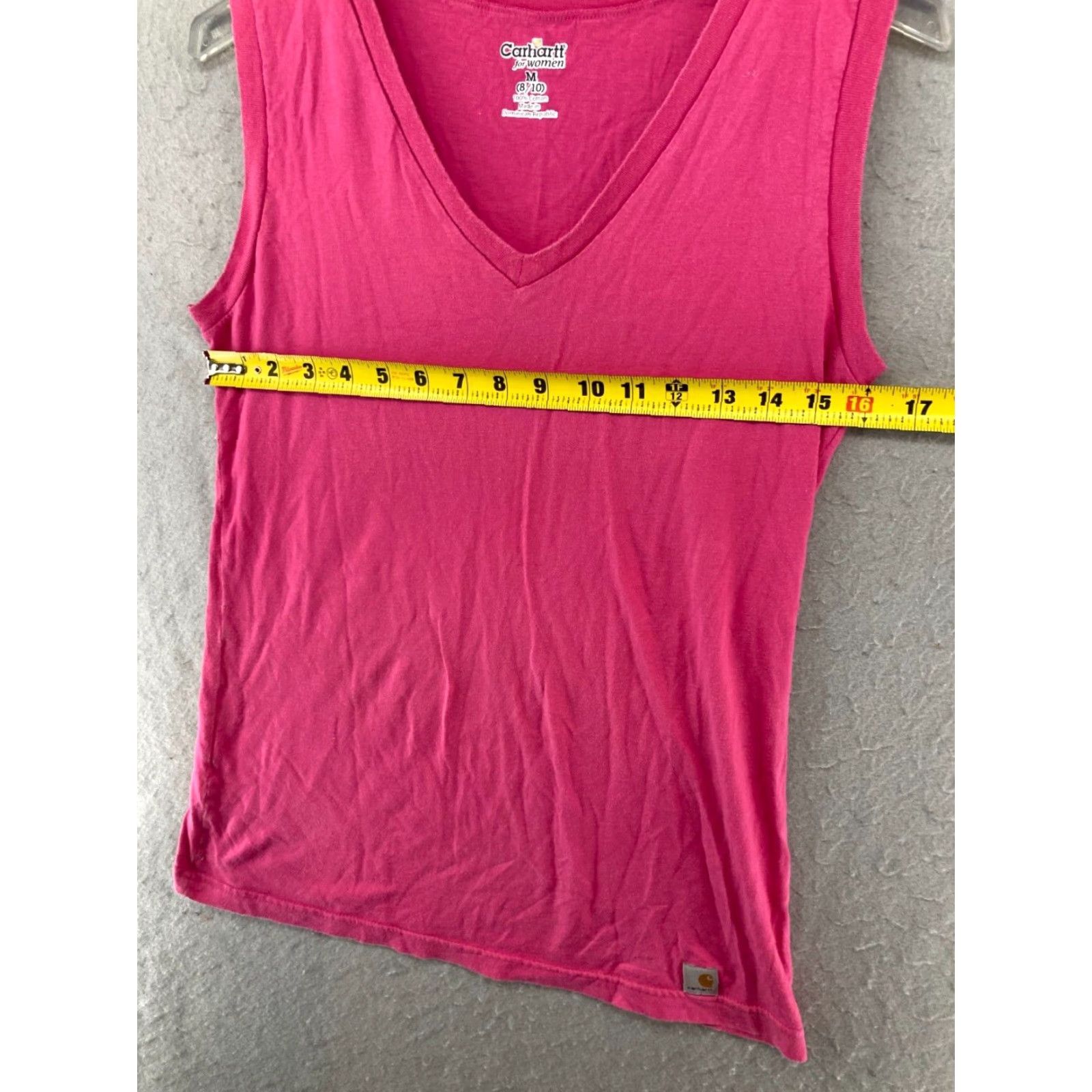 Carhartt Carhartt Women's Tank Top Medium Pink Sleeveless V-Neck Casual Outdoor Workwear Size M / US 6-8 / IT 42-44 - 2 Thumbnail
