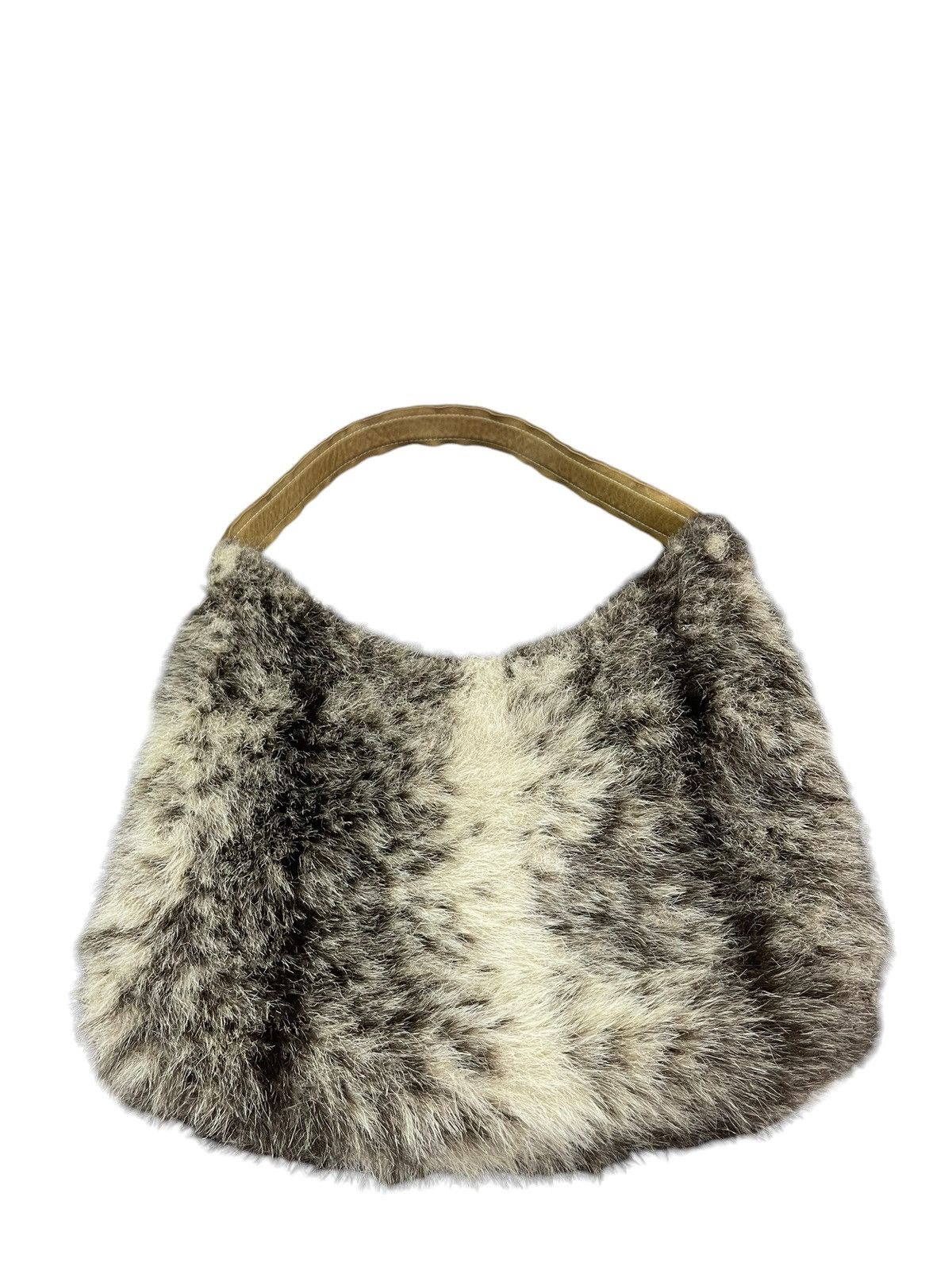 Genuine Leather Full Hairy Fur Cherosita Tote Shoulder Bag 9🟩 Size ONE SIZE - 4 Thumbnail