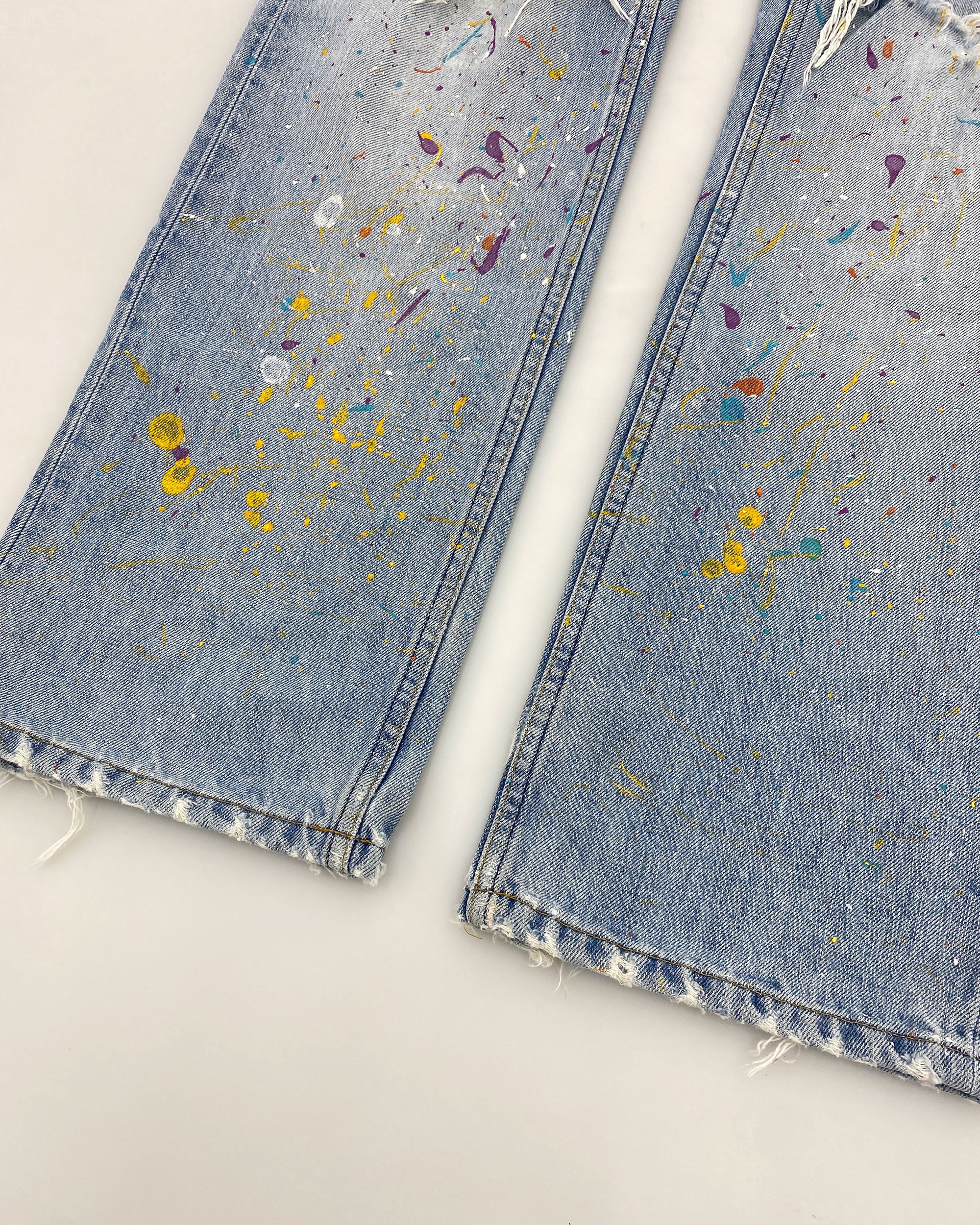 Helmut Lang 2000s Custom Painter Low Waist Boot Cut Fit Vintage Denim Size US 32 / EU 48 - 5 Thumbnail