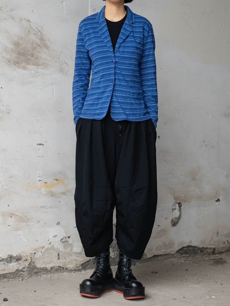 Kenzo KENZO Blue striped cotton thin coat vintage Size M / US 6-8 / IT 42-44 - 2 Thumbnail