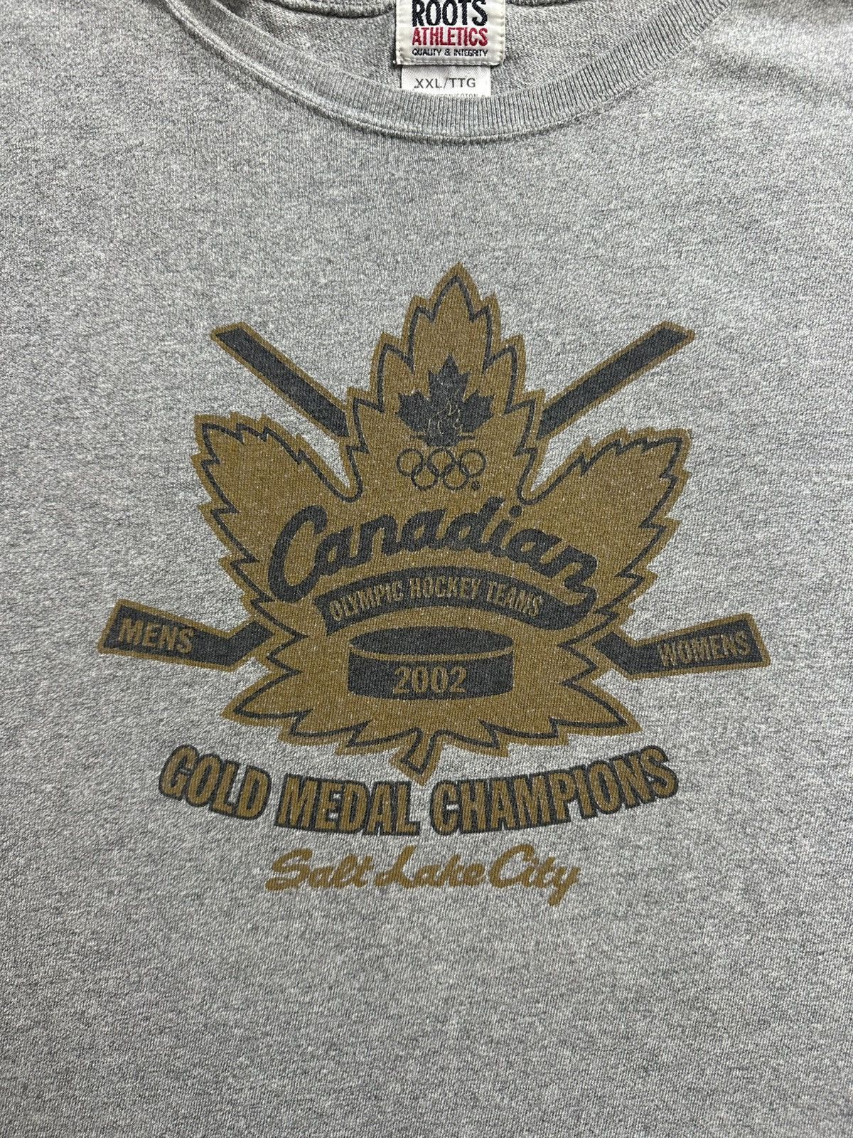 Roots × Vintage Vintage Roots Salt Lake City Olympics Hockey T-shirt Size US XXL / EU 58 / 5 - 4 Thumbnail