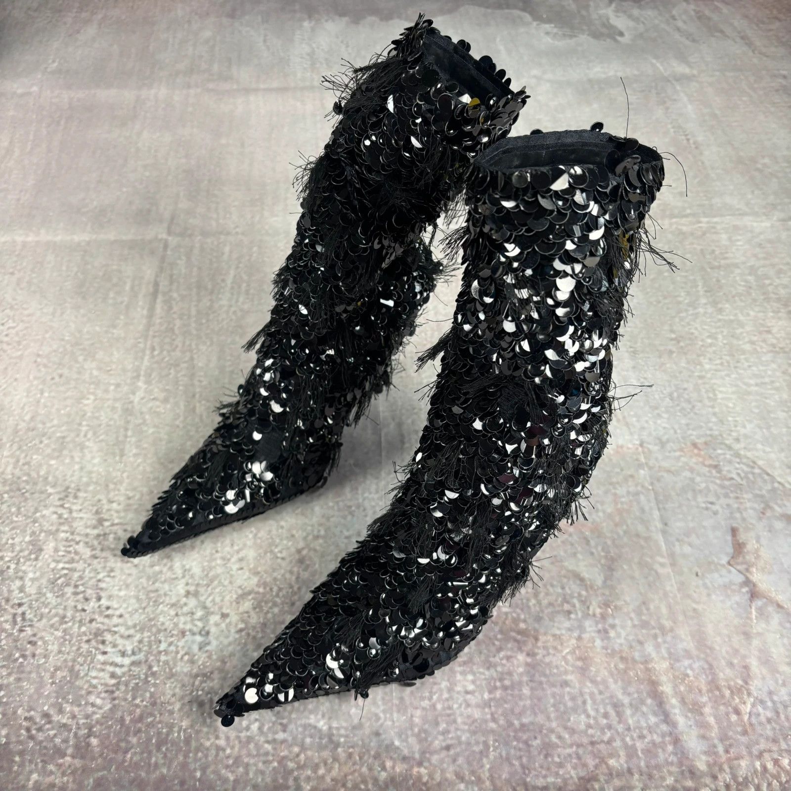Balenciaga Balenciaga destroyed knife bootie sequin heels RRP €2900 Size US 7 / IT 37 - 2 Thumbnail