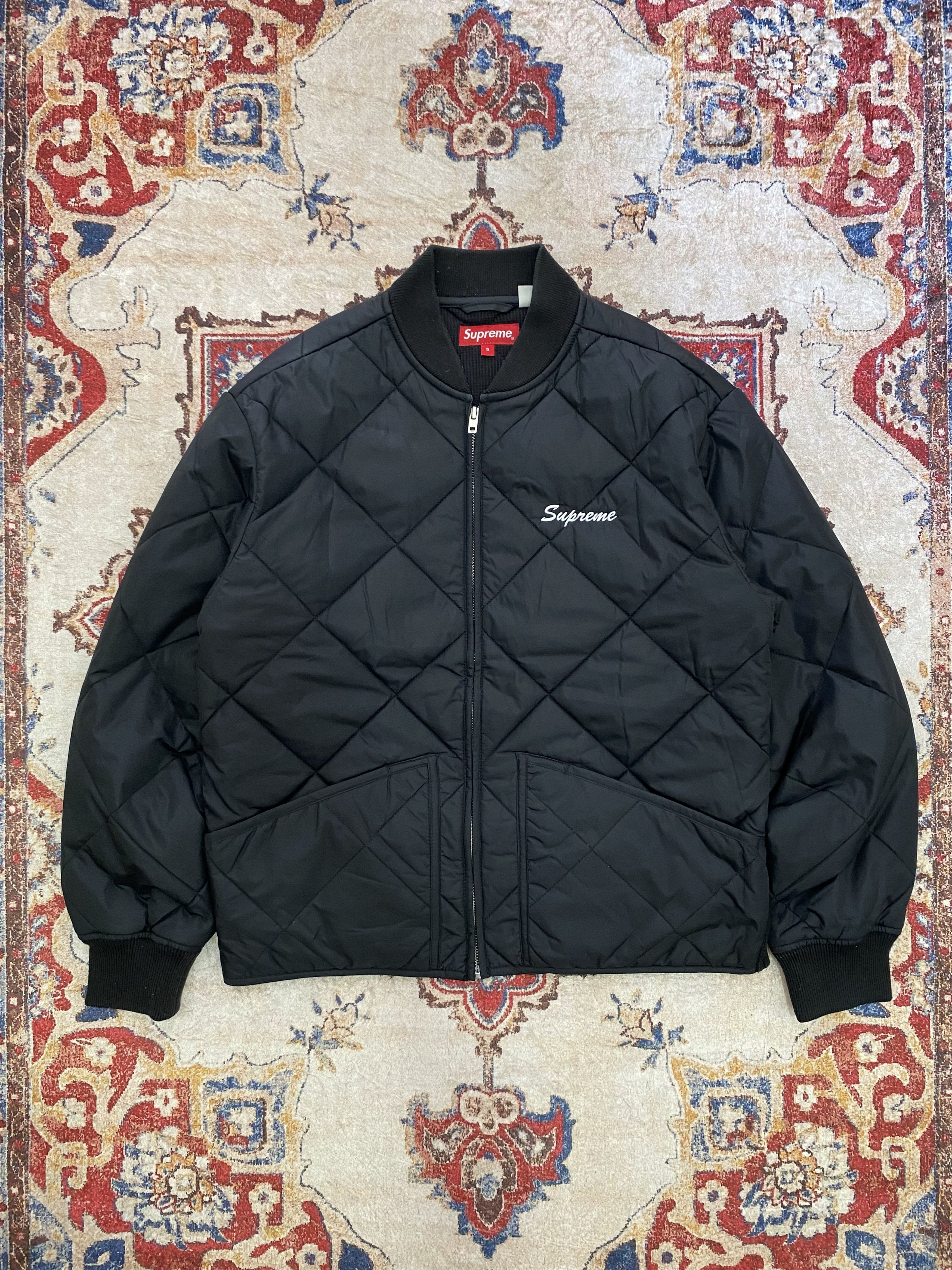 Supreme Supreme Quit Your Job Quilted Work Jacket Black Size US S / EU 44-46 / 1 - 3 Thumbnail