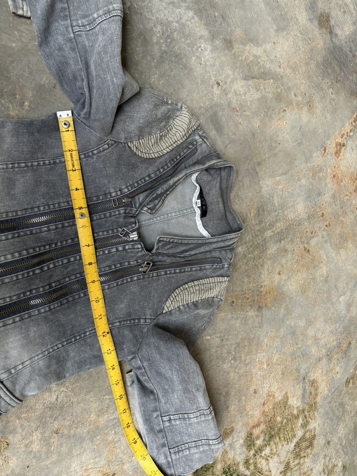 If Six Was Nine Y2k Plus Multi Zipper Ifsixwasnine Punk Style Denim Jacket Size M / US 6-8 / IT 42-44 - 11 Thumbnail