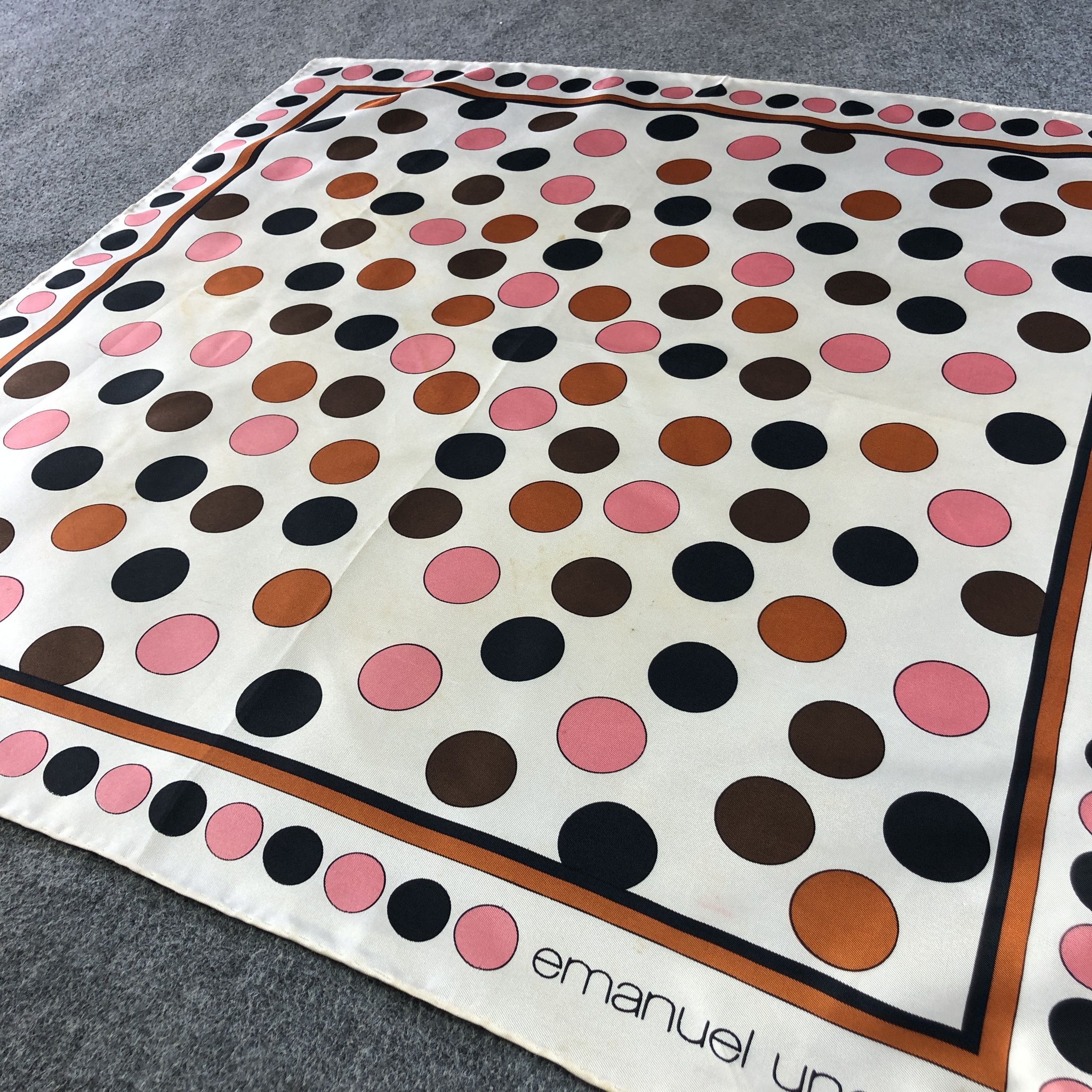 Emanuel Ungaro Emanuel Ungaro Polka Dots Silk Scarf M1406 Size ONE SIZE - 3 Thumbnail