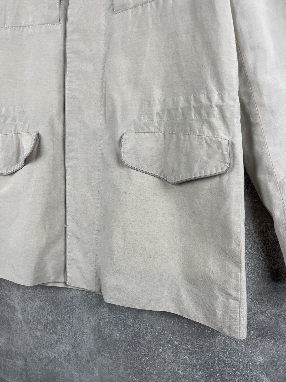 Brioni Brioni Safari Field Jacket Regular Fit Beige Cotton Size US M / EU 48-50 / 2 - 9 Thumbnail