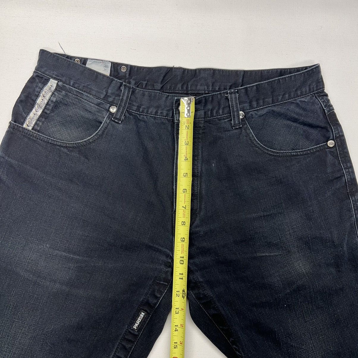 Vintage Parish Jeans Black Denim Straight Distressed Y2K Baggy Size US 40 / EU 56 - 24 Thumbnail