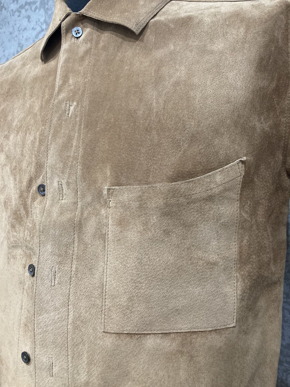 Japanese Brand Japanese Archive Pig Suede Street Leather Shirt Size US S / EU 44-46 / 1 - 12 Thumbnail