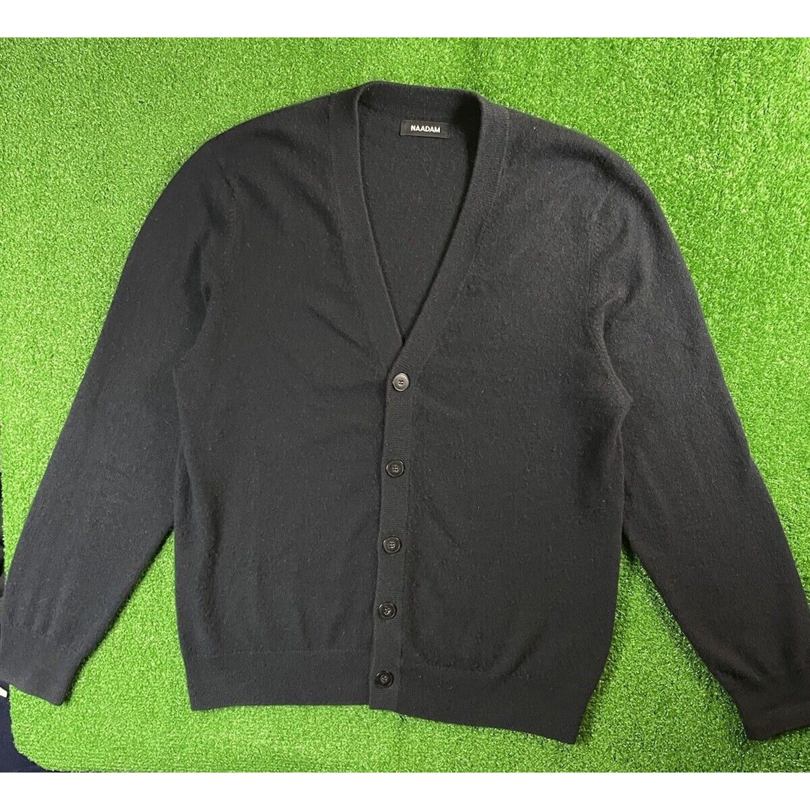 NAADAM NAADAM Premium Luxury Cashmere Large Blue Cardigan Sweater Size US L / EU 52-54 / 3 - 2 Thumbnail
