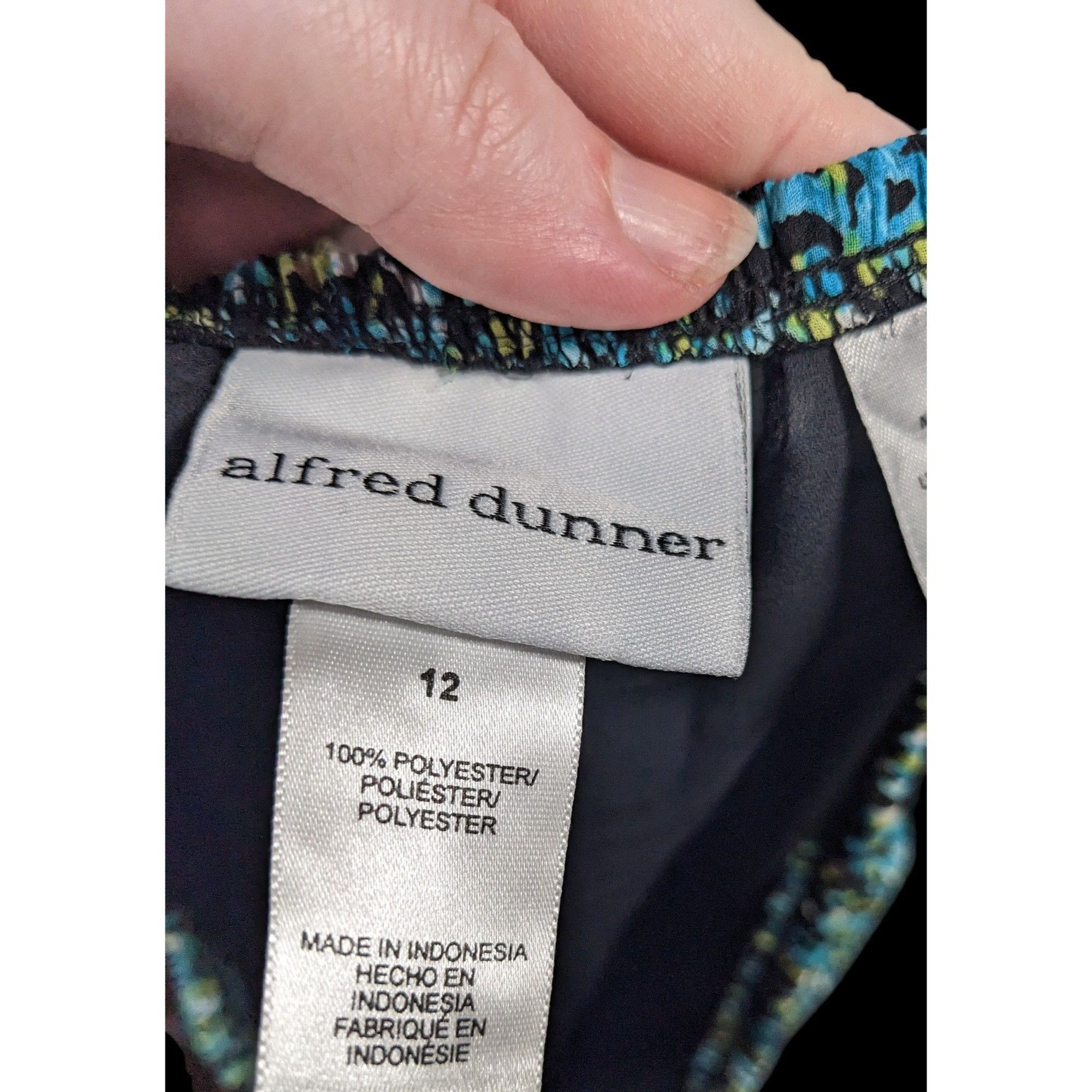 Other Vintage Alfred Dunner Blue And Green Speckled Faux Tiered Ma Size 34" / US 12 / IT 48 - 3 Thumbnail