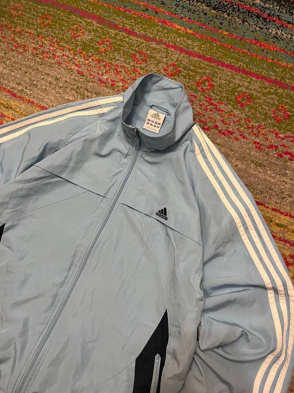 Adidas Vintage Adidas 3 Stripes Baby Blue Olympic Jacket Y2K L Size US L / EU 52-54 / 3 - 2 Thumbnail