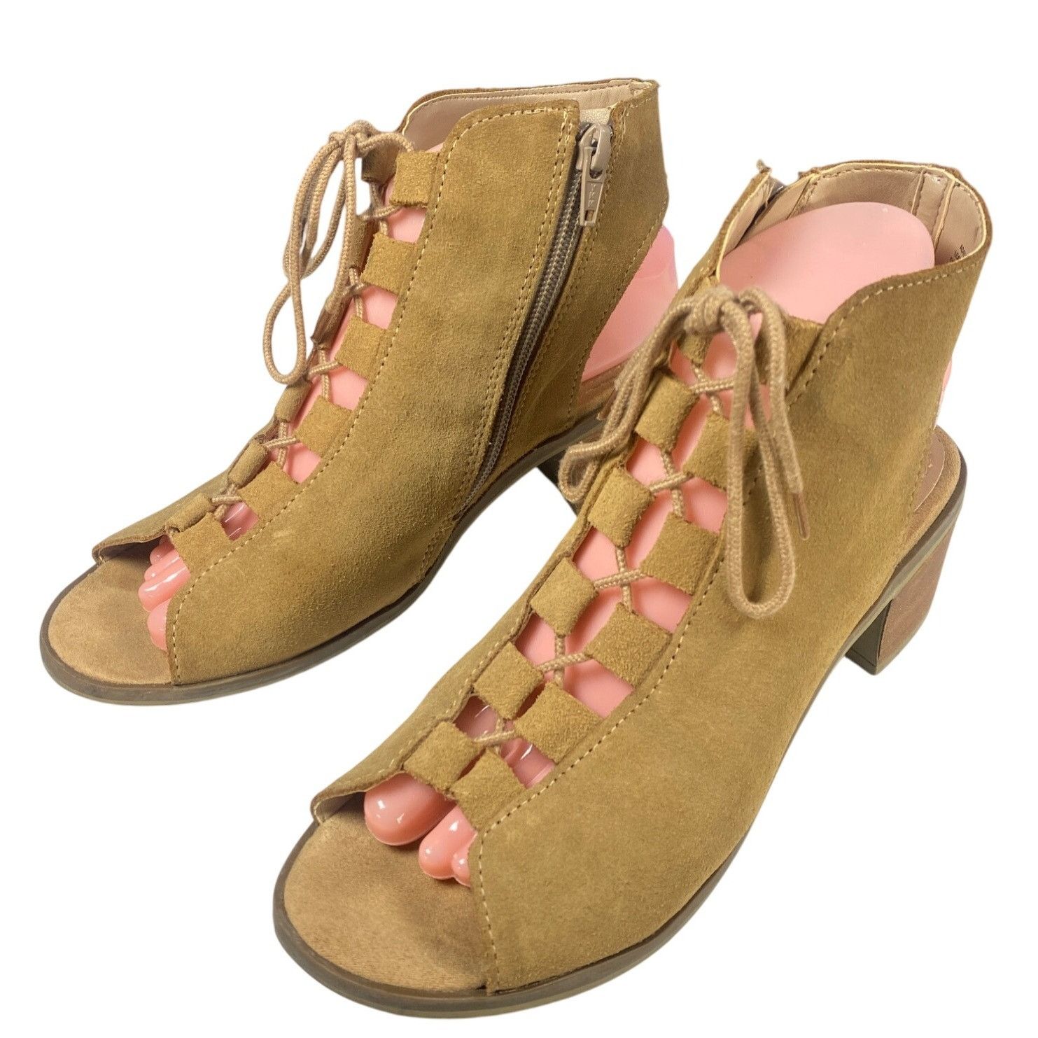 Steve Madden Steve Madden Adelene Women's 8M Brown Suede Leather Side Zip Size US 8 / IT 38 - 2 Thumbnail