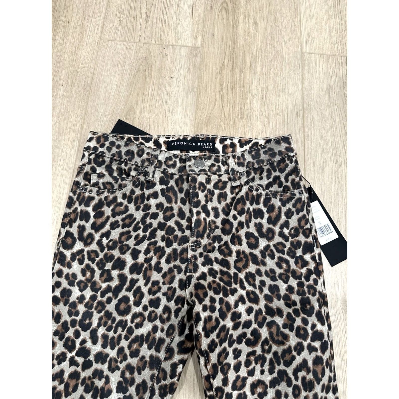 Veronica Beard Veronica Beard Brooke Mid-Rise Skinny Jeans Leopard Print NWT Size 26 Coated Women Size 26" / US 2 / IT 38 - 4 Thumbnail