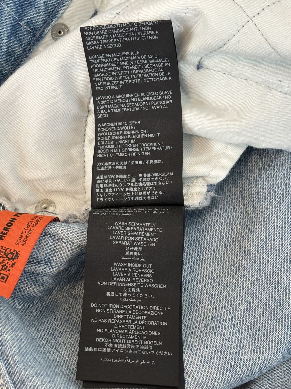 Heron Preston Heron Preston Stitched Patch Denim Jeans size 30 Size US 30 / EU 46 - 7 Thumbnail